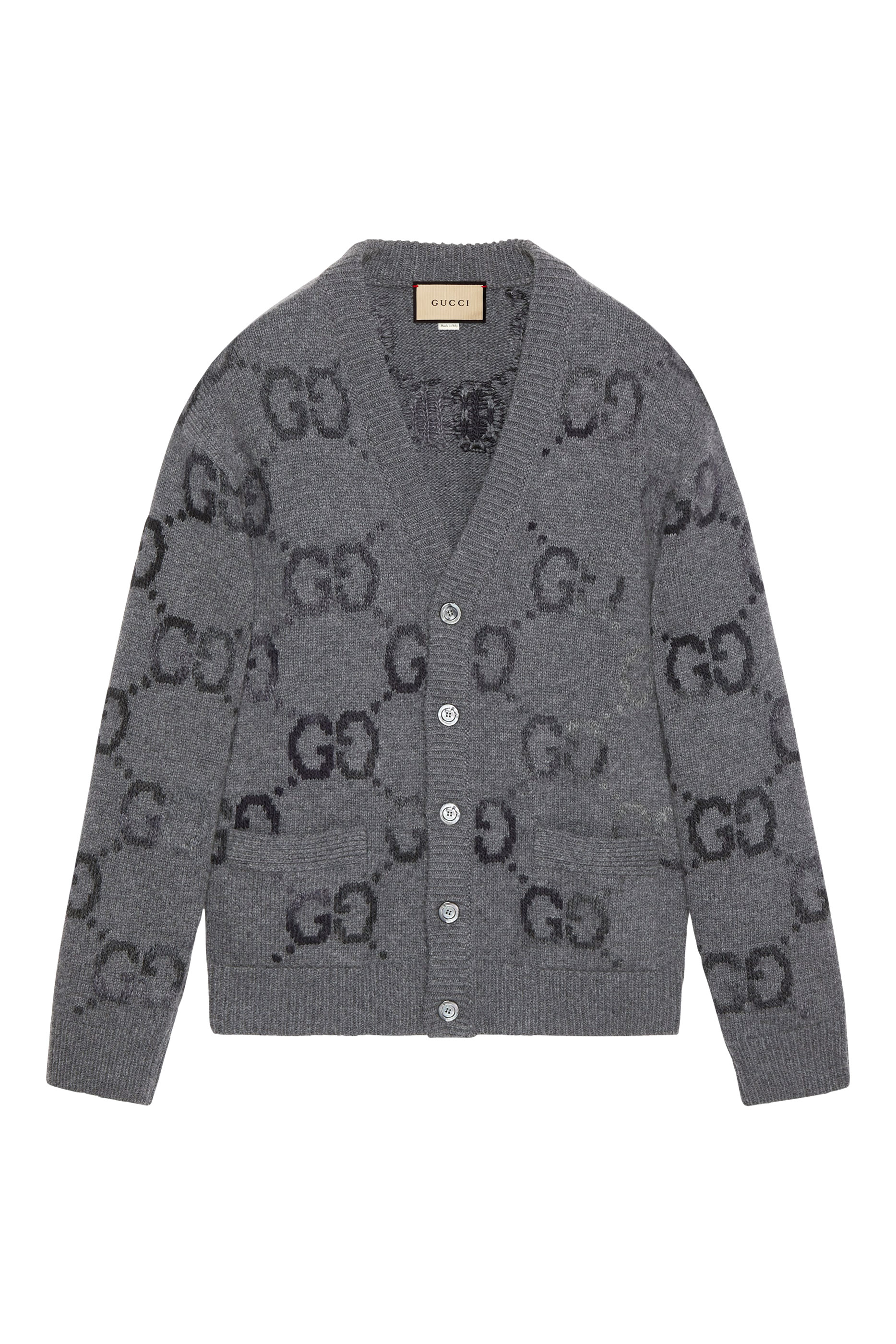 GG Intarsia Wool Cardigan