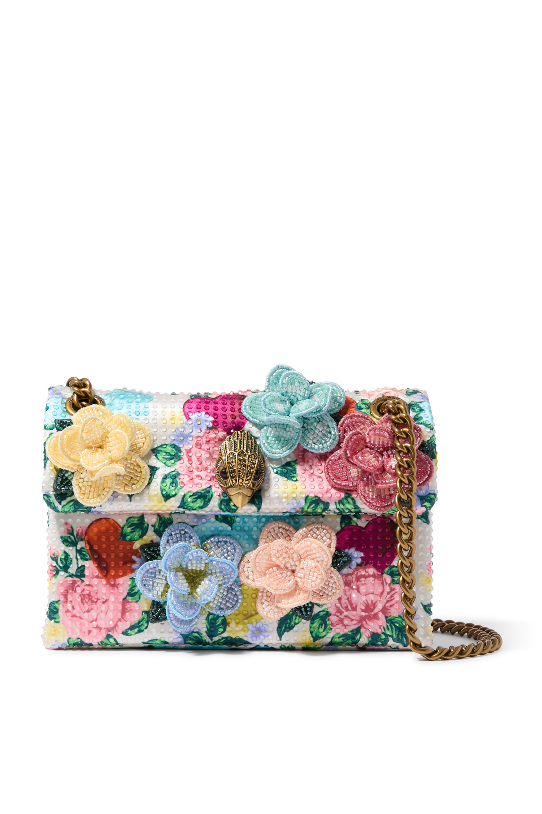 Small Kensington Floral-Appliqu&eacute; Shoulder Bag
