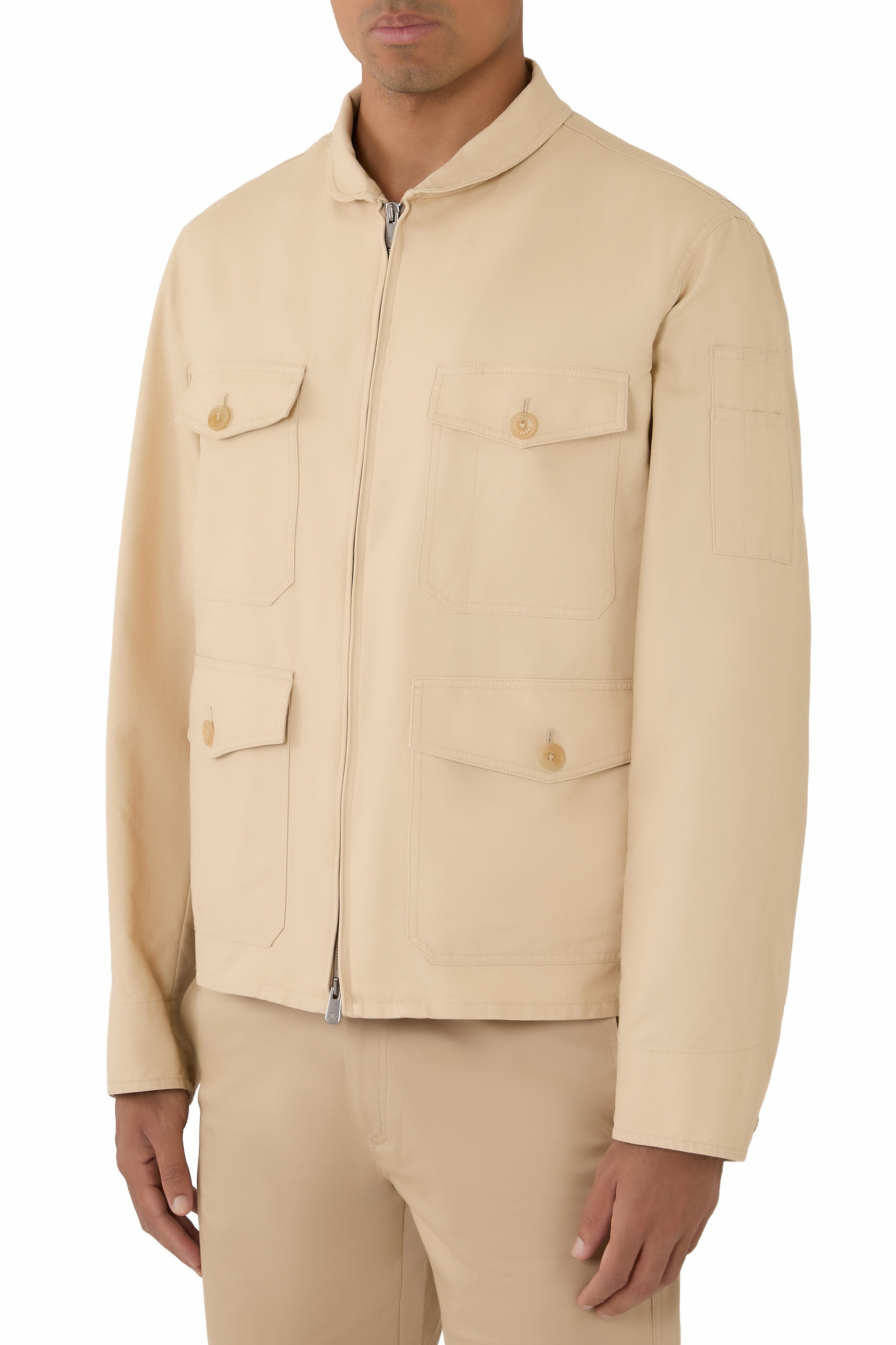 Boulton Buttoned Sateen Jacket