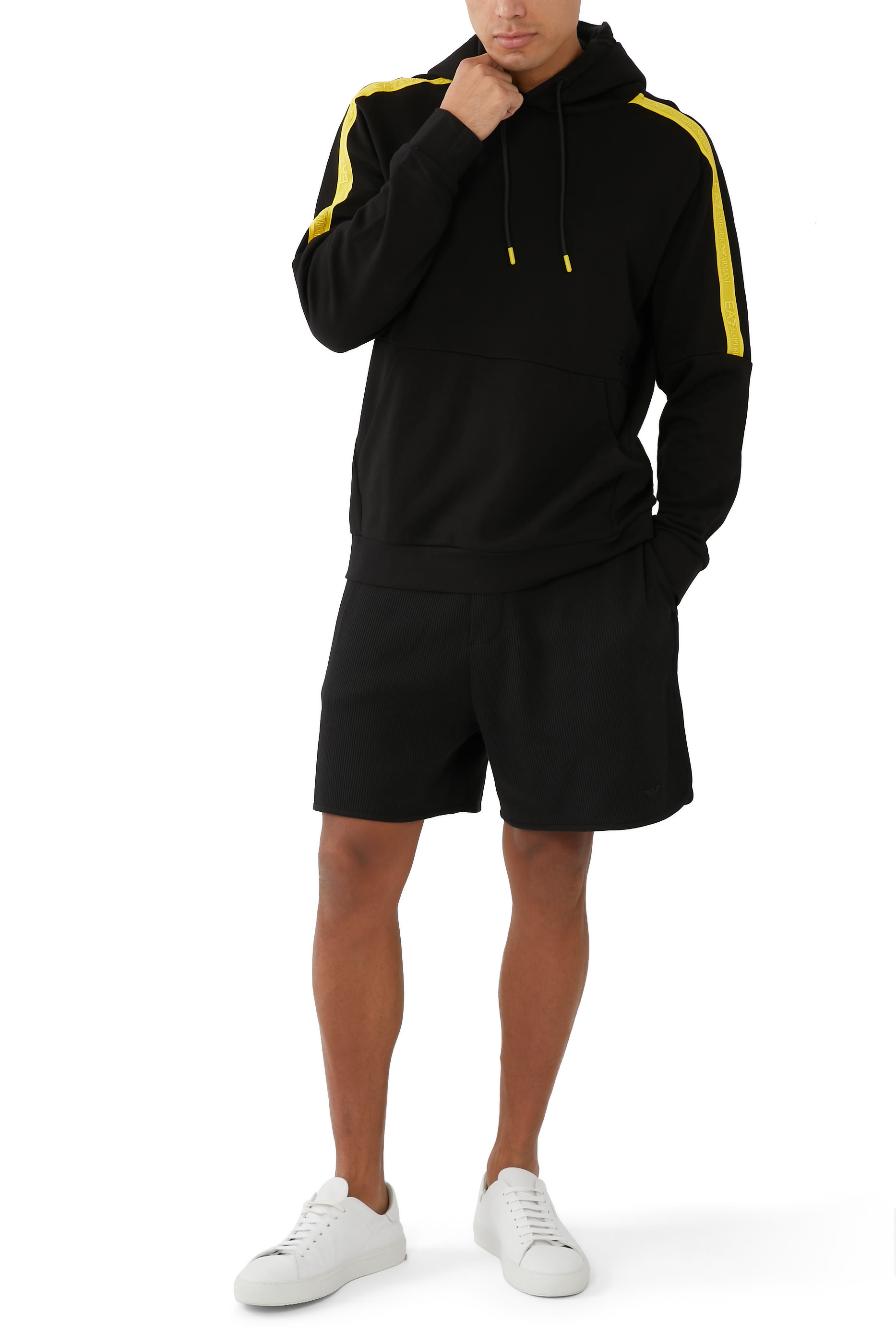 EA7 Logo Tape Hoodie