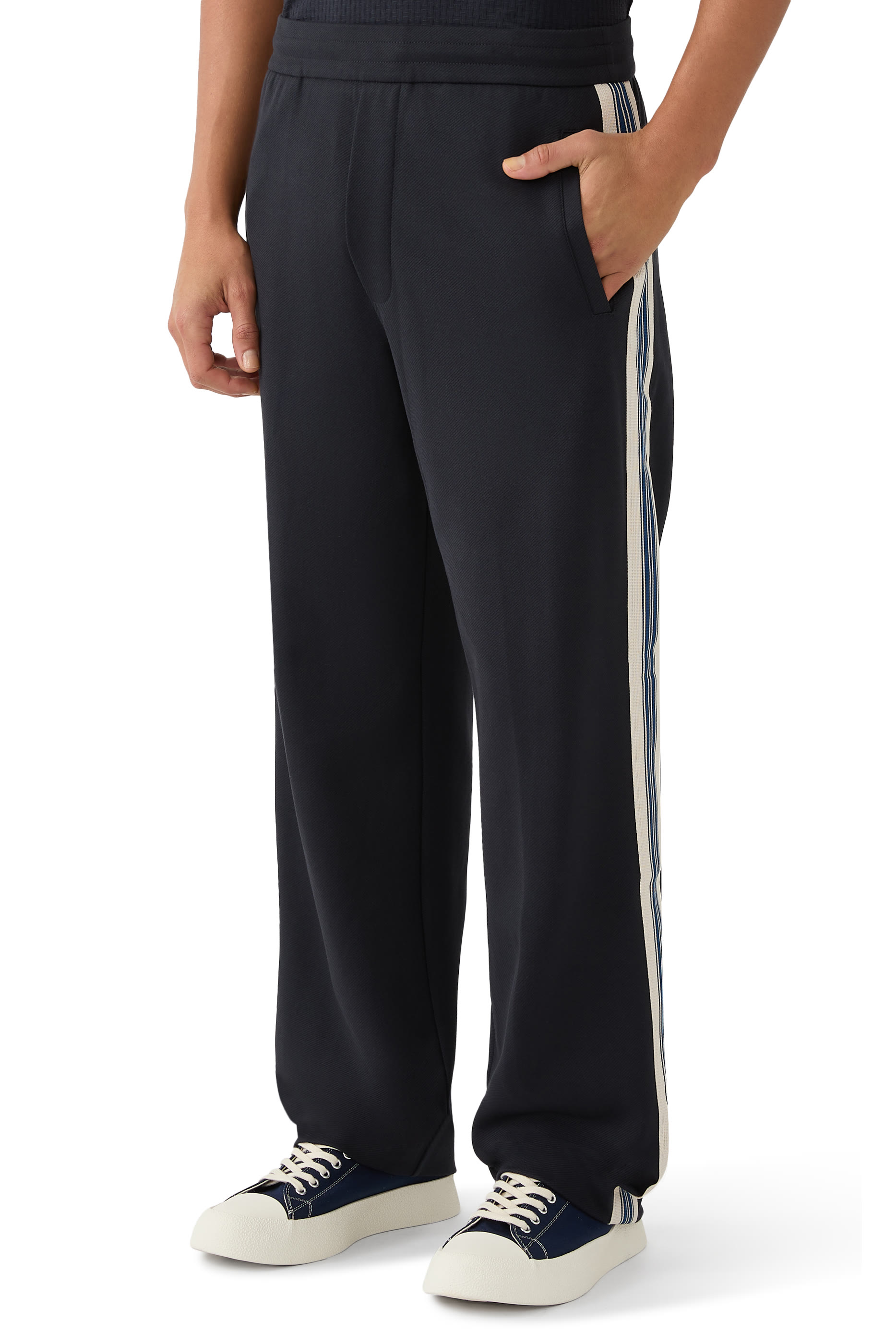 Jersey Trousers with Logo Bands