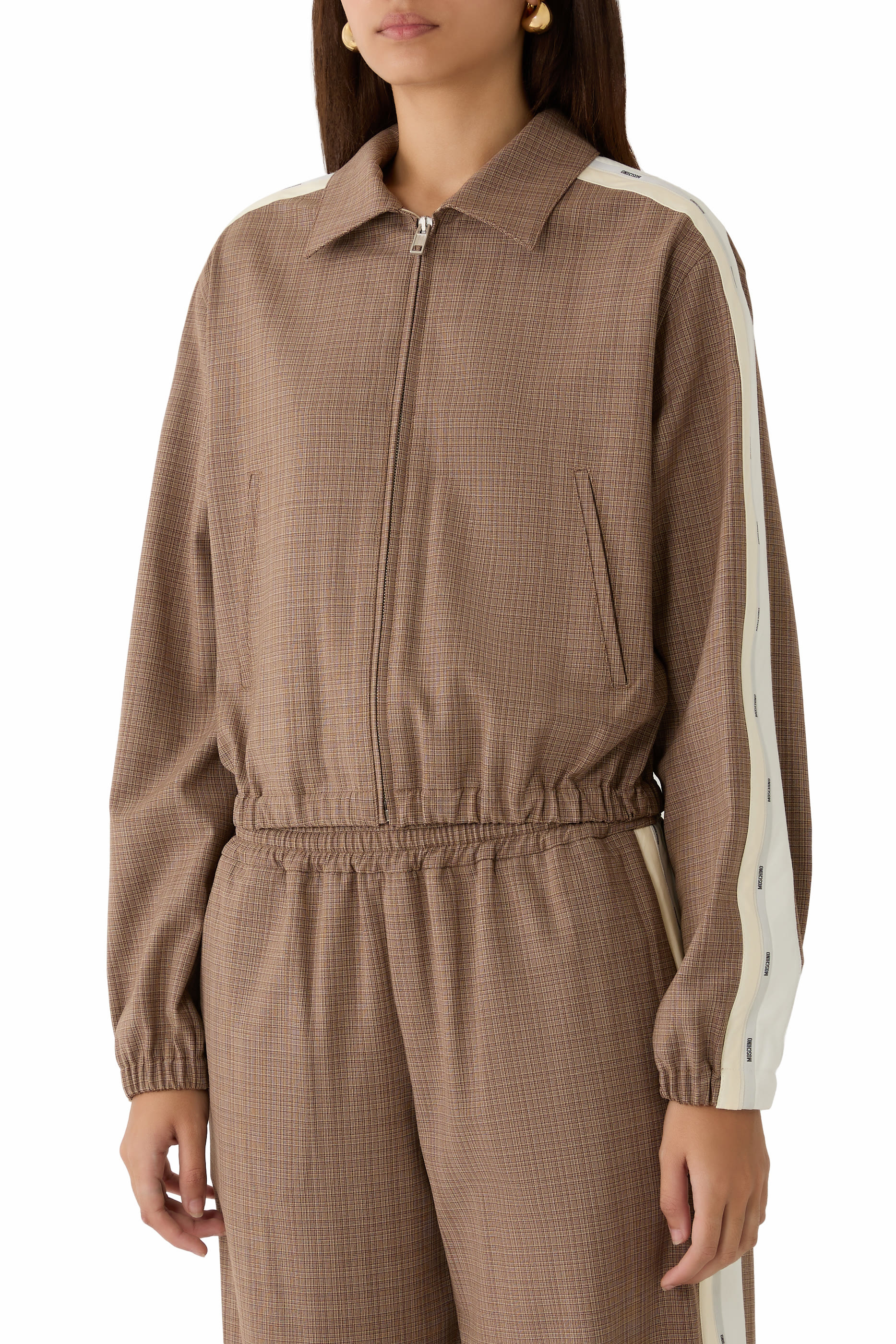 Logo Tape Checked Jacket