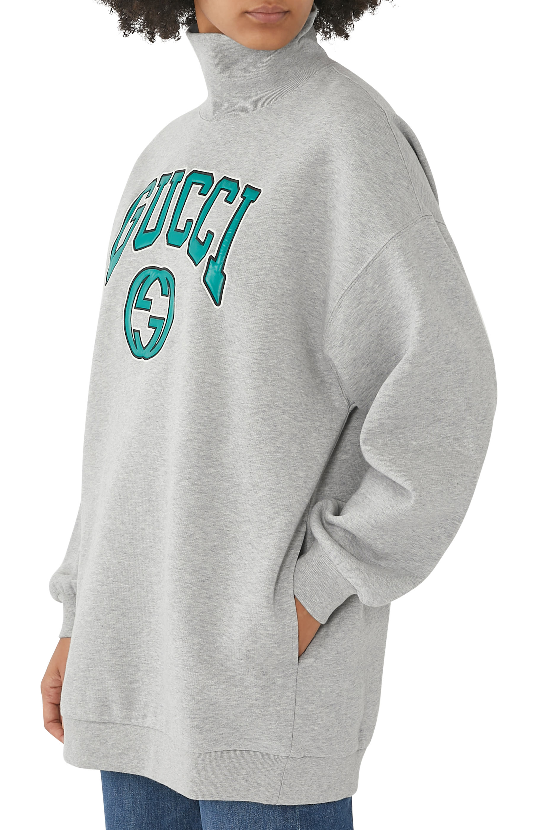 Jersey Sweatshirt With Logo Embroidery