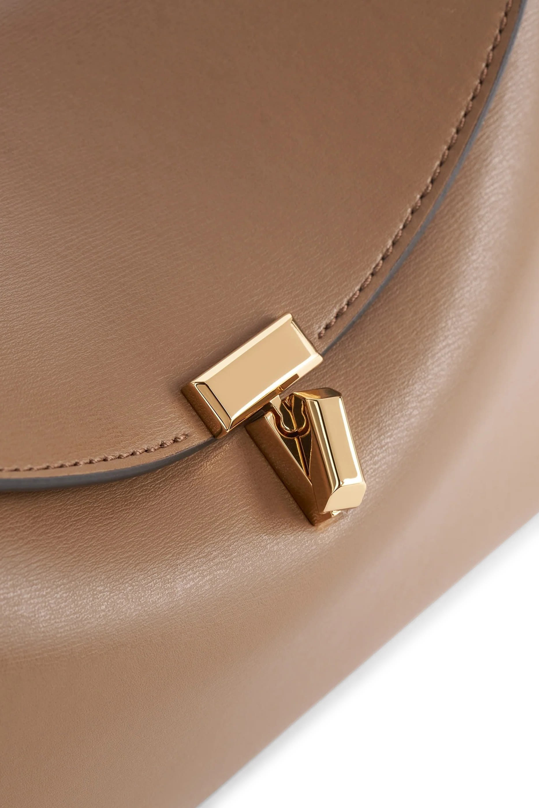 T-Lock Leather Clutch