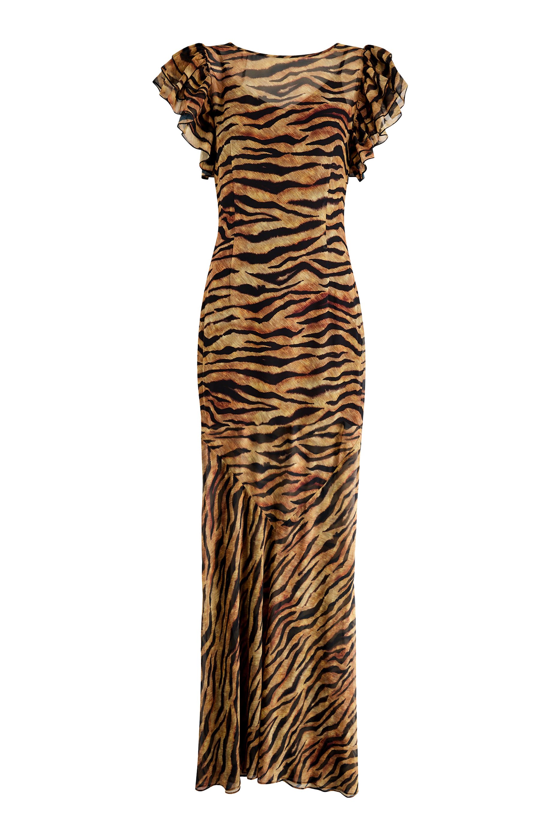 De La Vali Maxi Dress with Flutter Sleeve