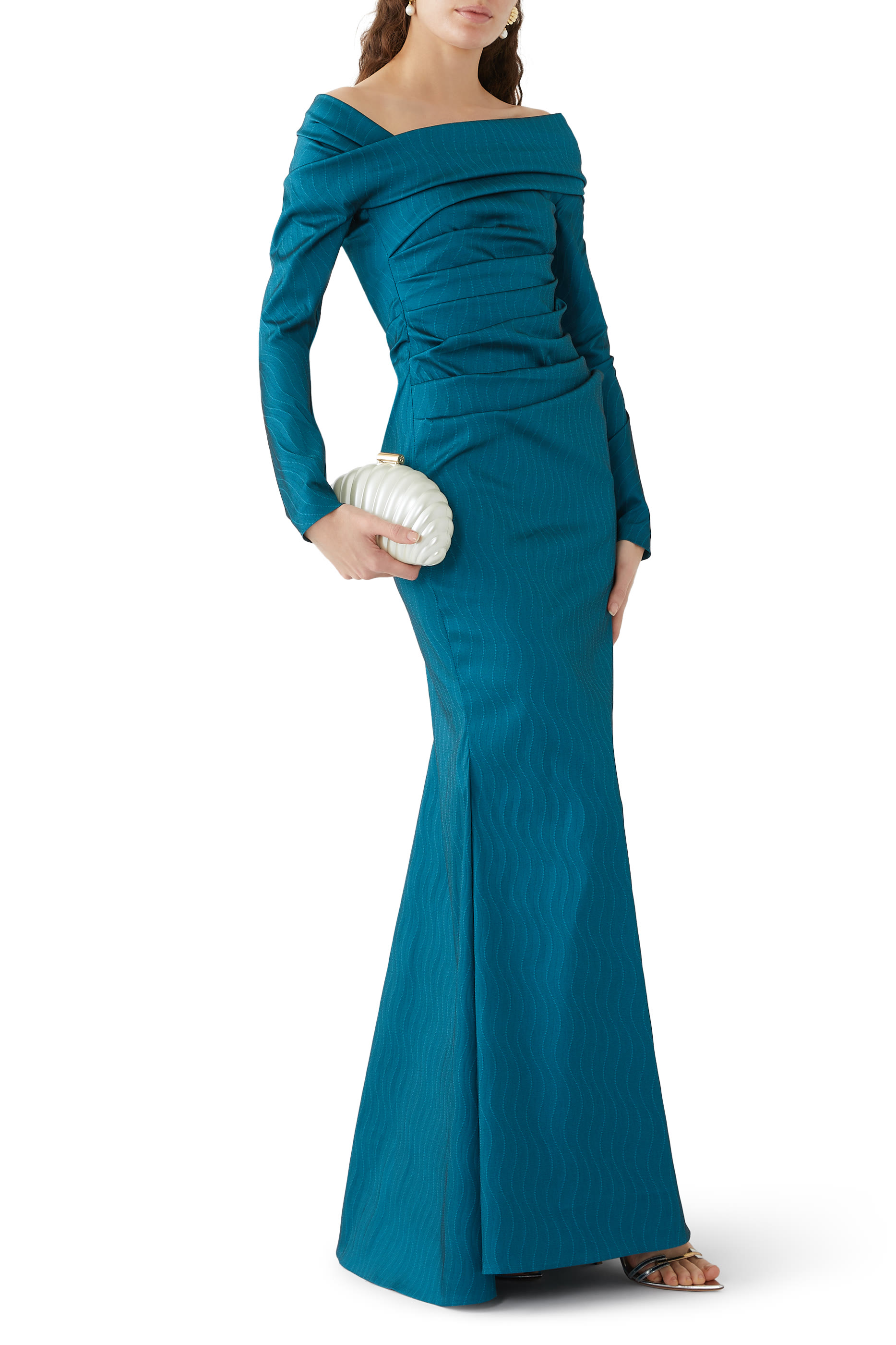 Off-Shoulder Evening Dress