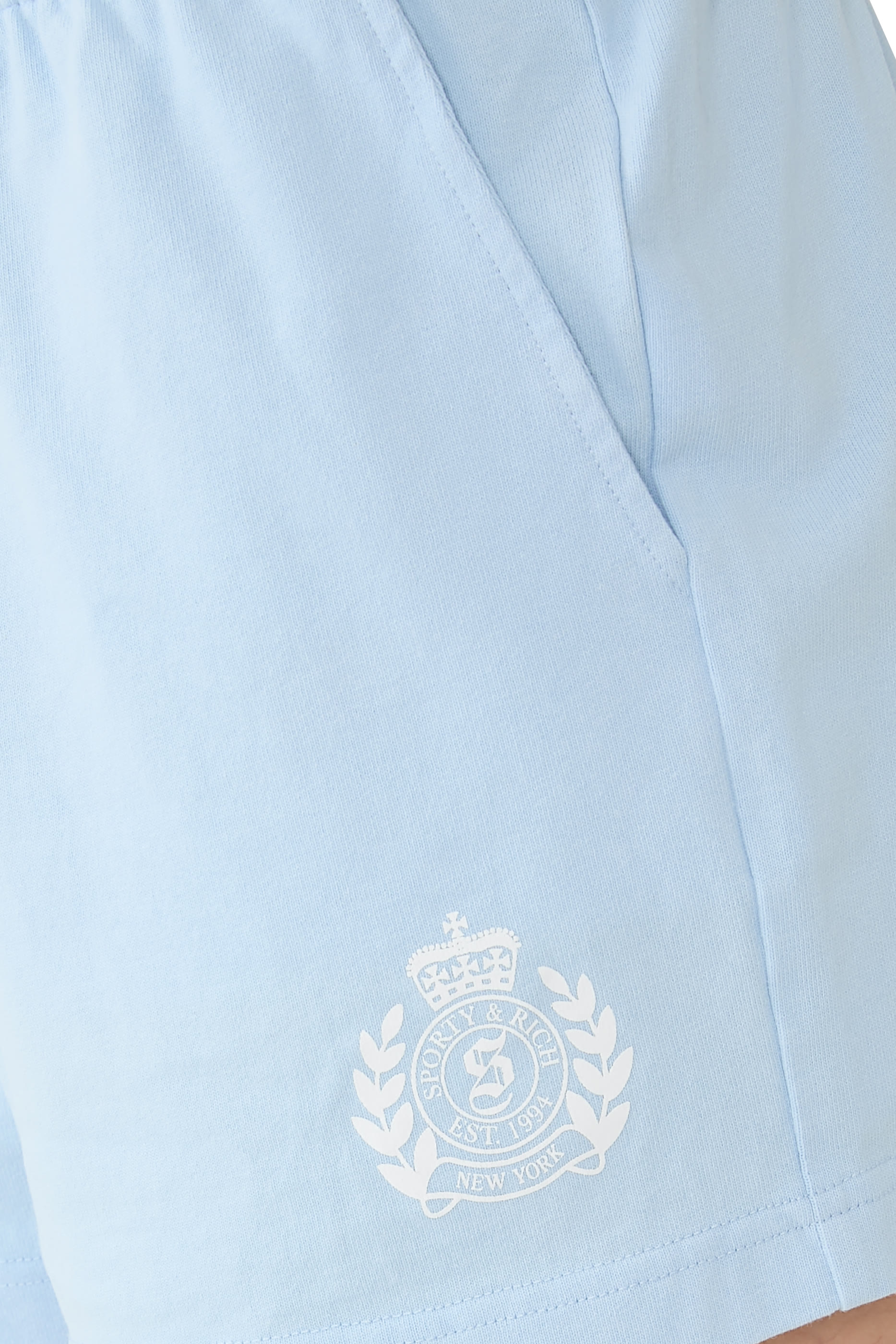 NY Crest Embroidered Disco Shorts 