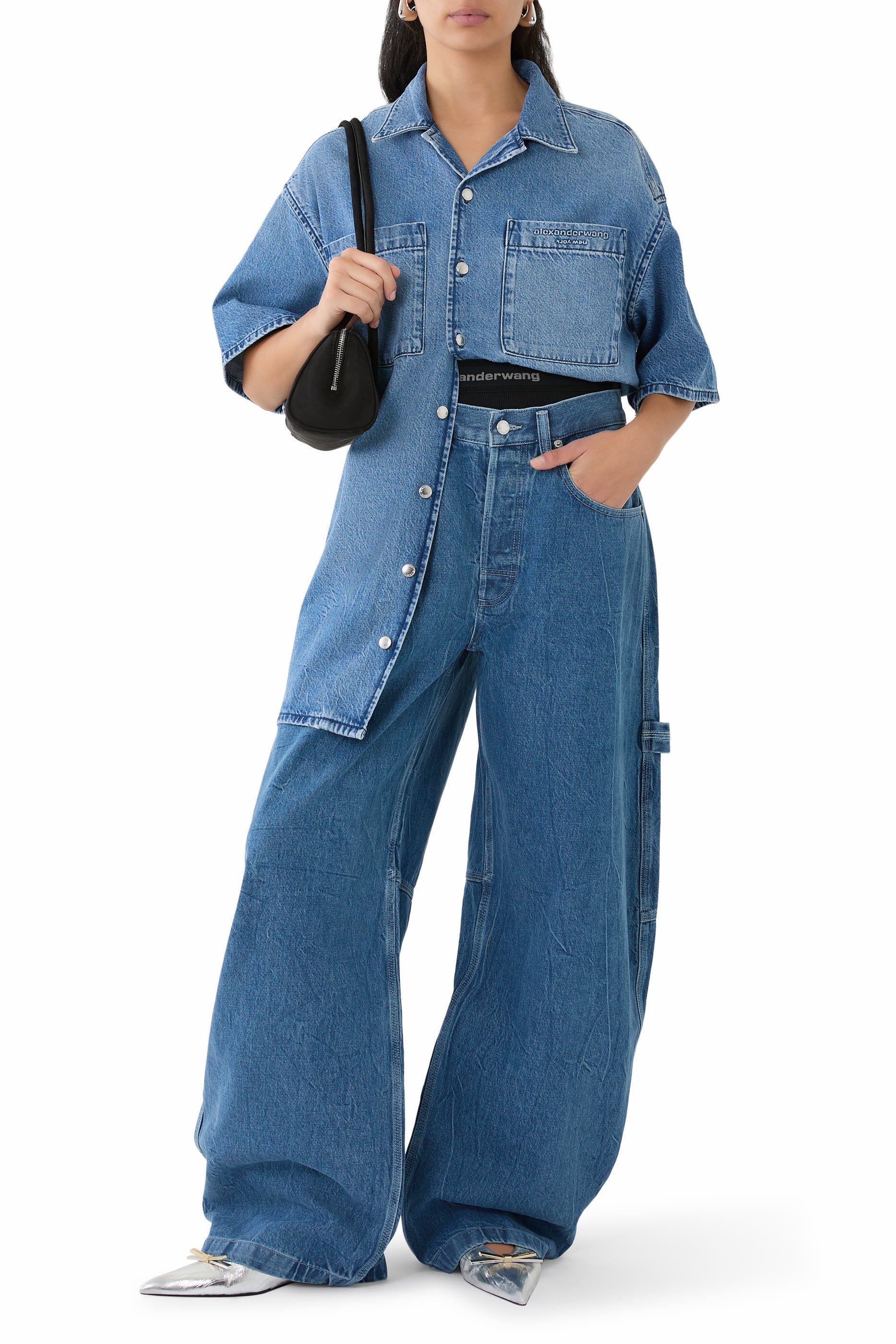 Boxy Denim Shirt Dress