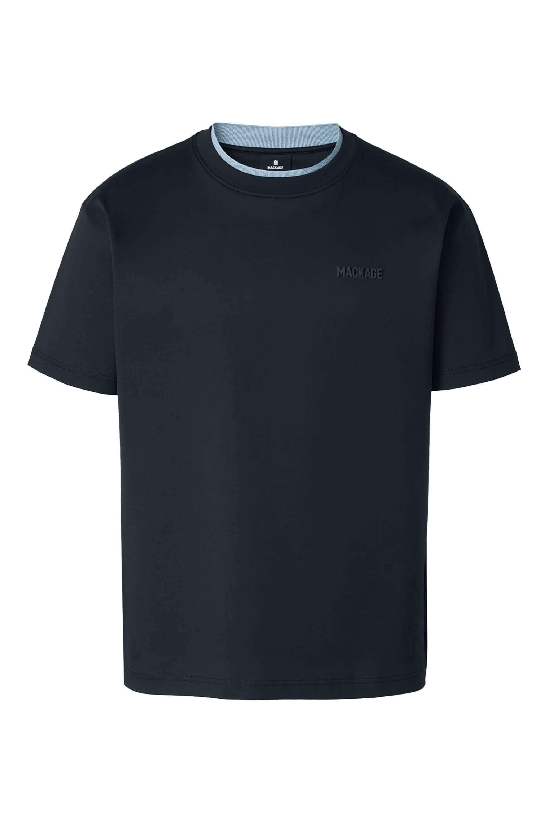 Tee-MNV Double Crewneck Collar T-Shirt 