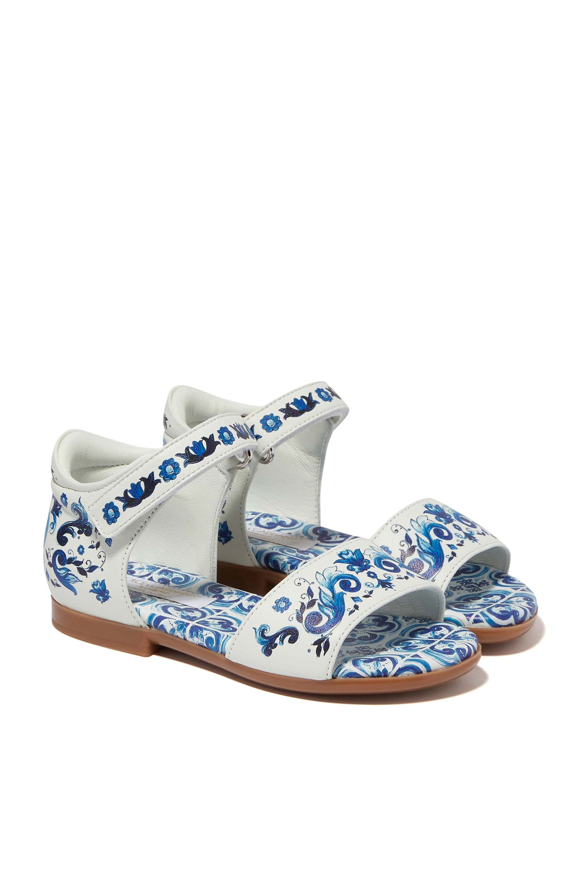 Kids Majolica Leather Sandals