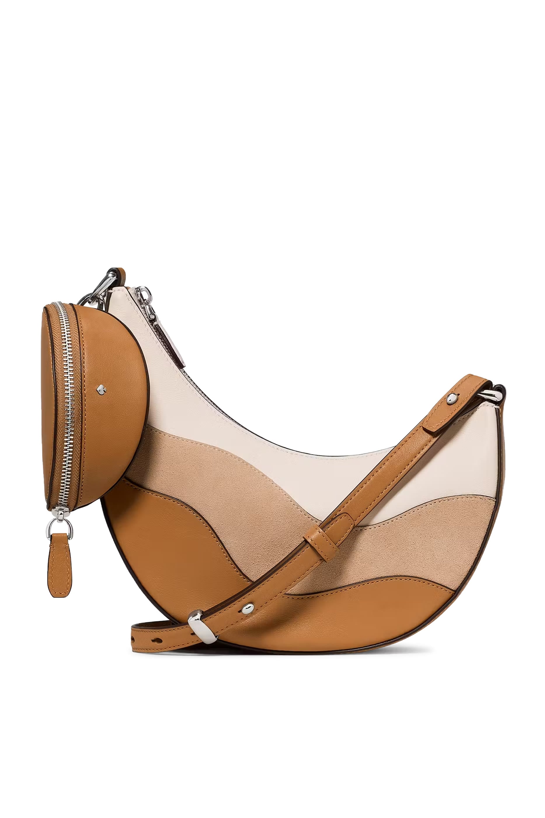  Duo Wavy Suede Crossbody Bag
