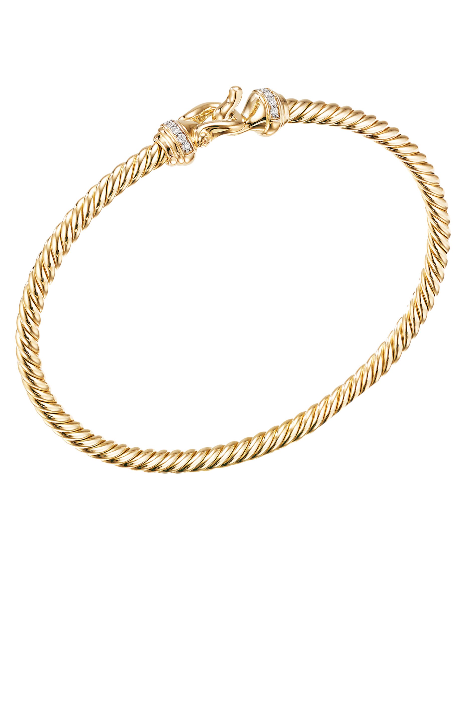 Buckle Bracelet, 18k Yellow Gold & Diamonds