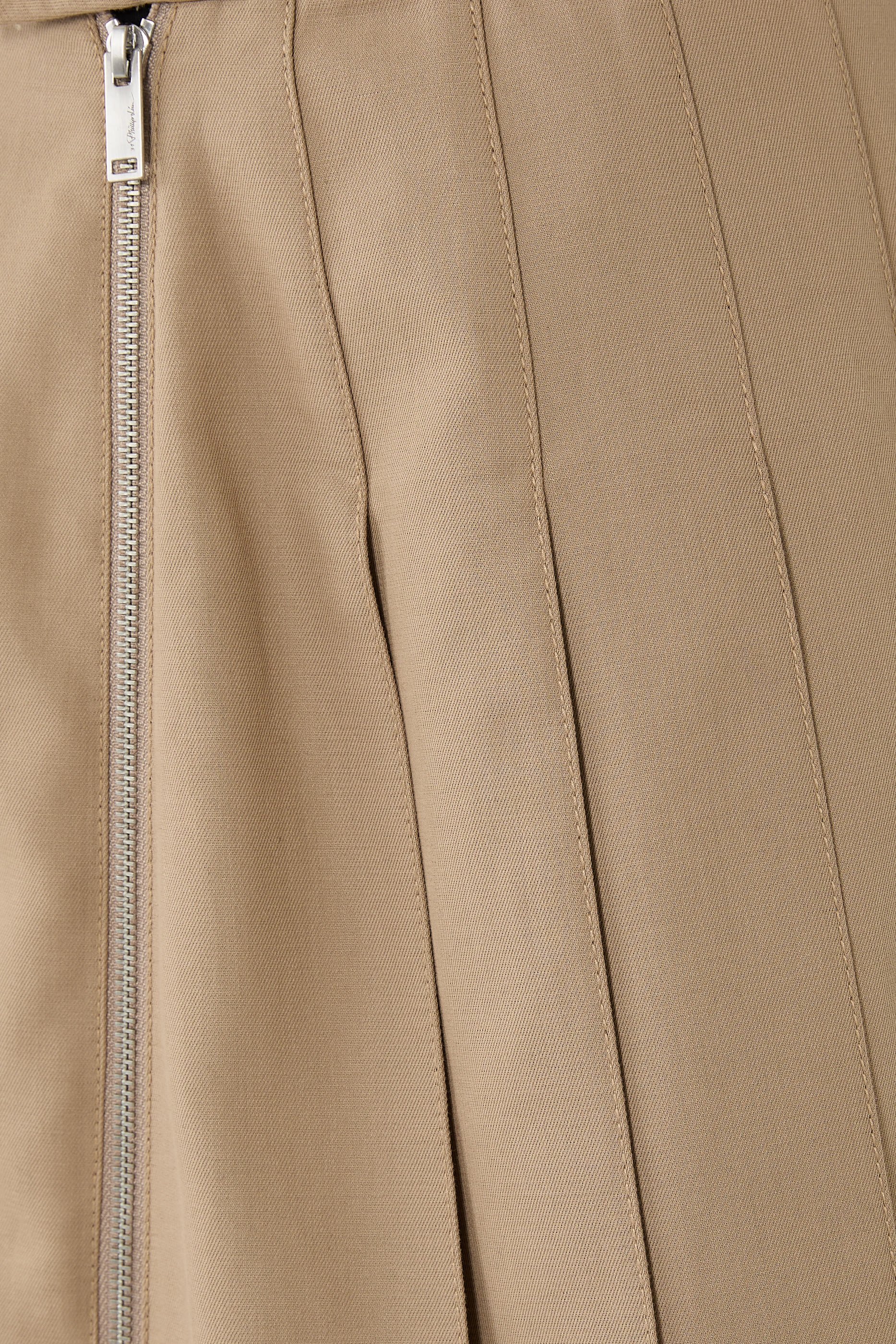 Pleated Zip Utility Skirt