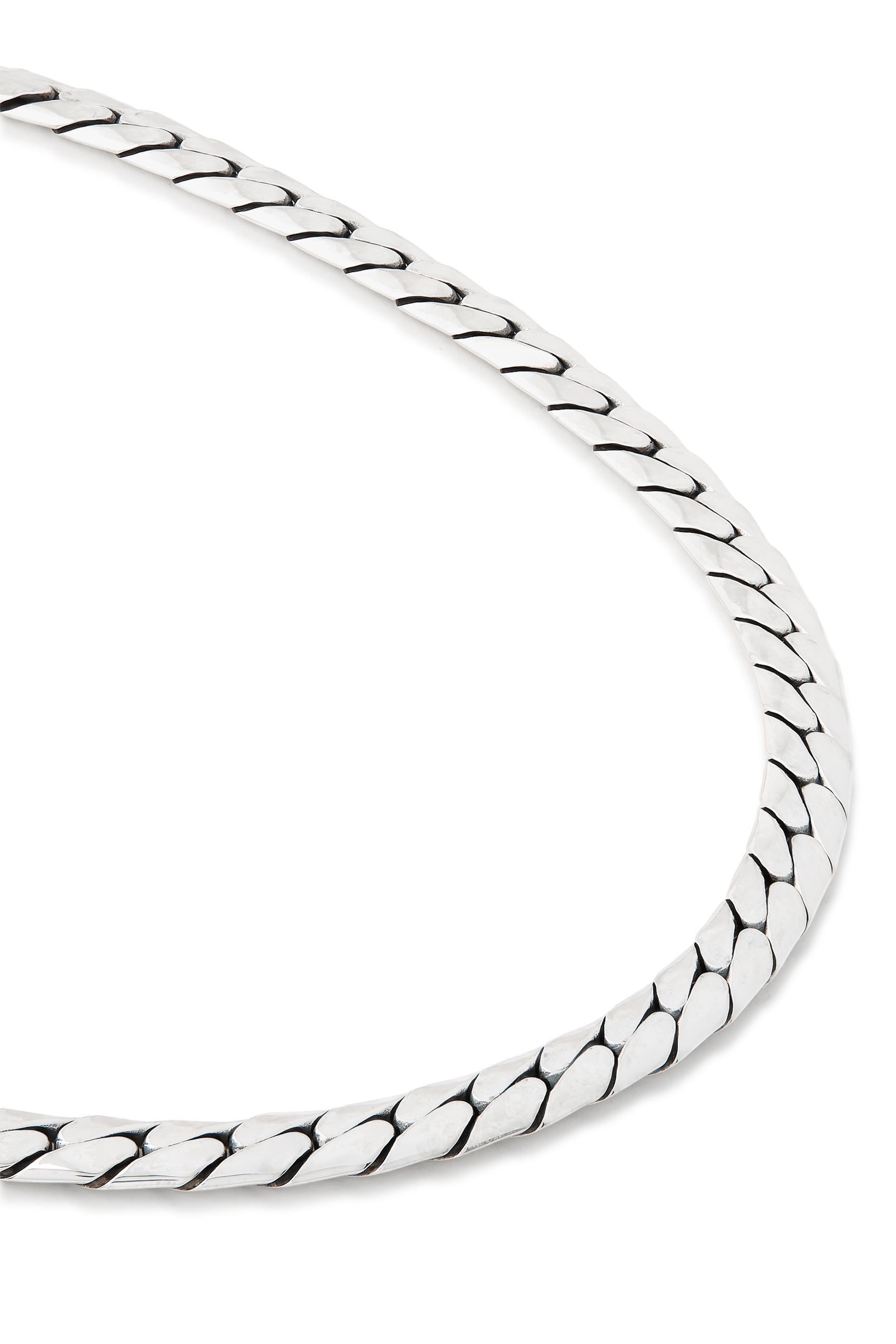 Herringbone Chain Necklace, Sterling Silver