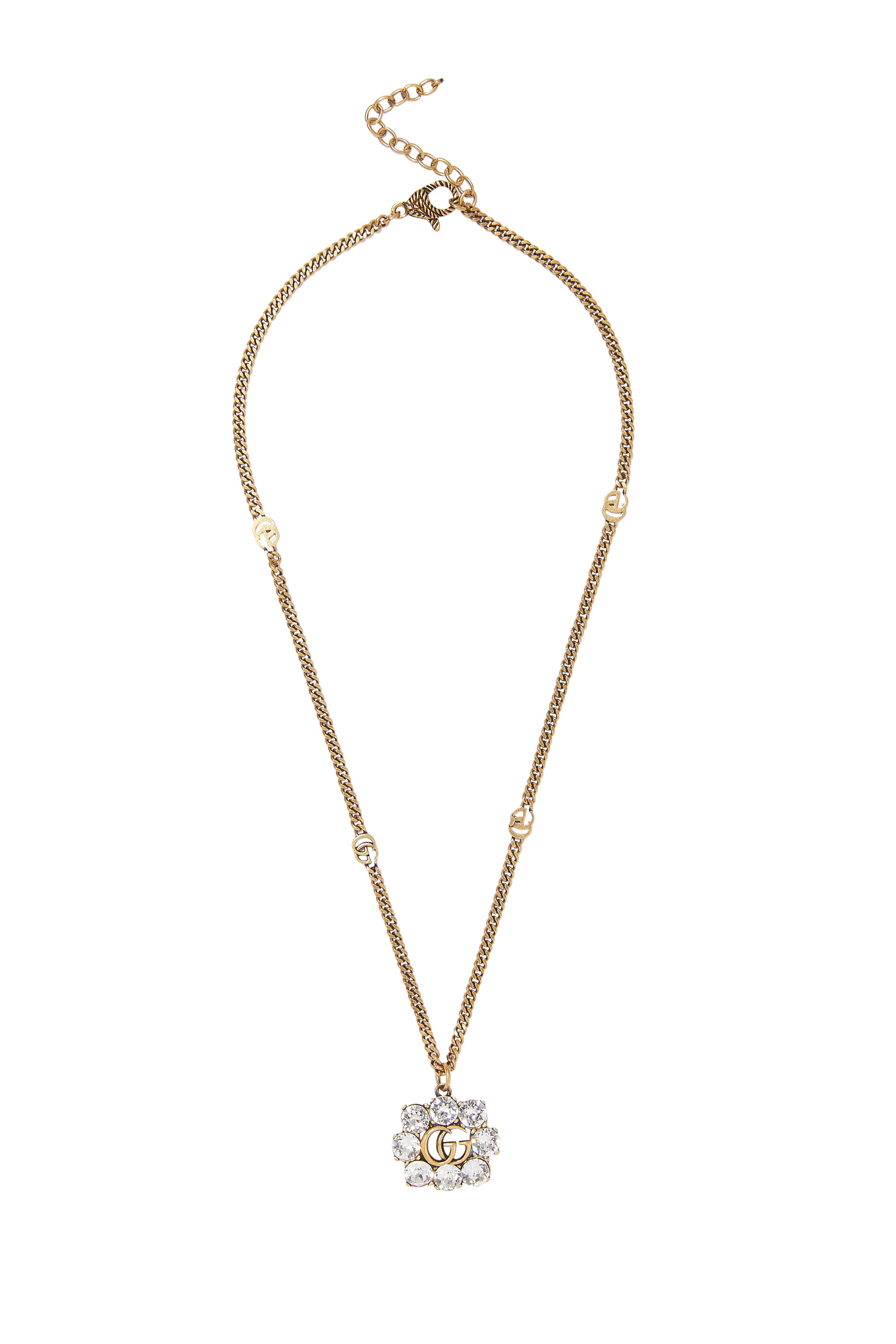 Crystal Double G Necklace