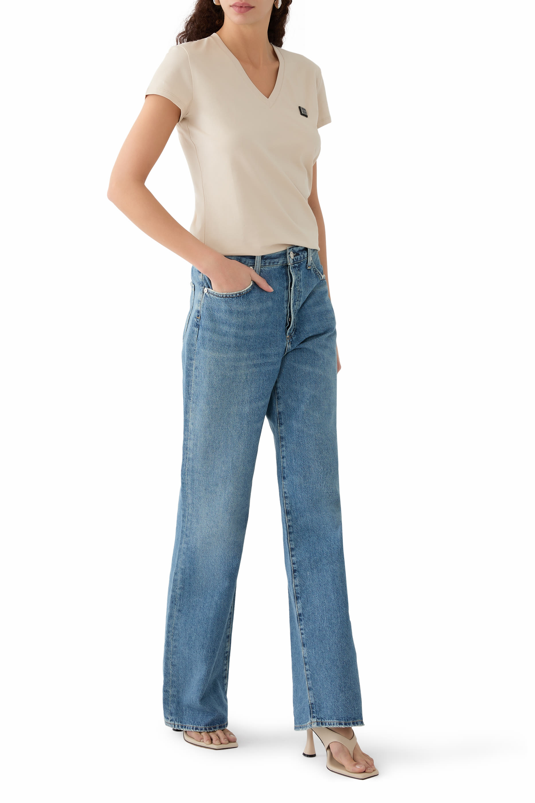 AX Logo V-Neck T-Shirt