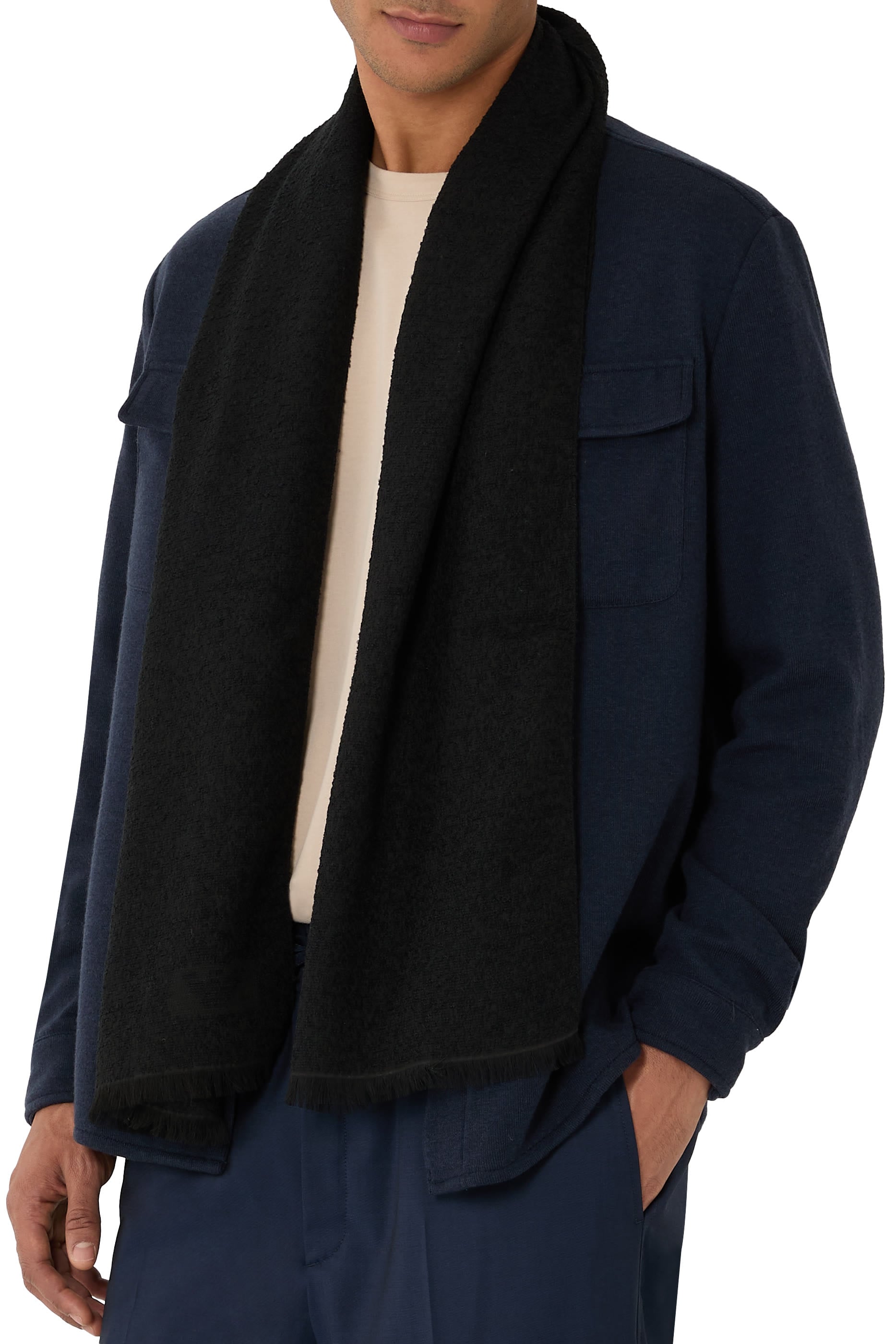 Logo Fringe Scarf