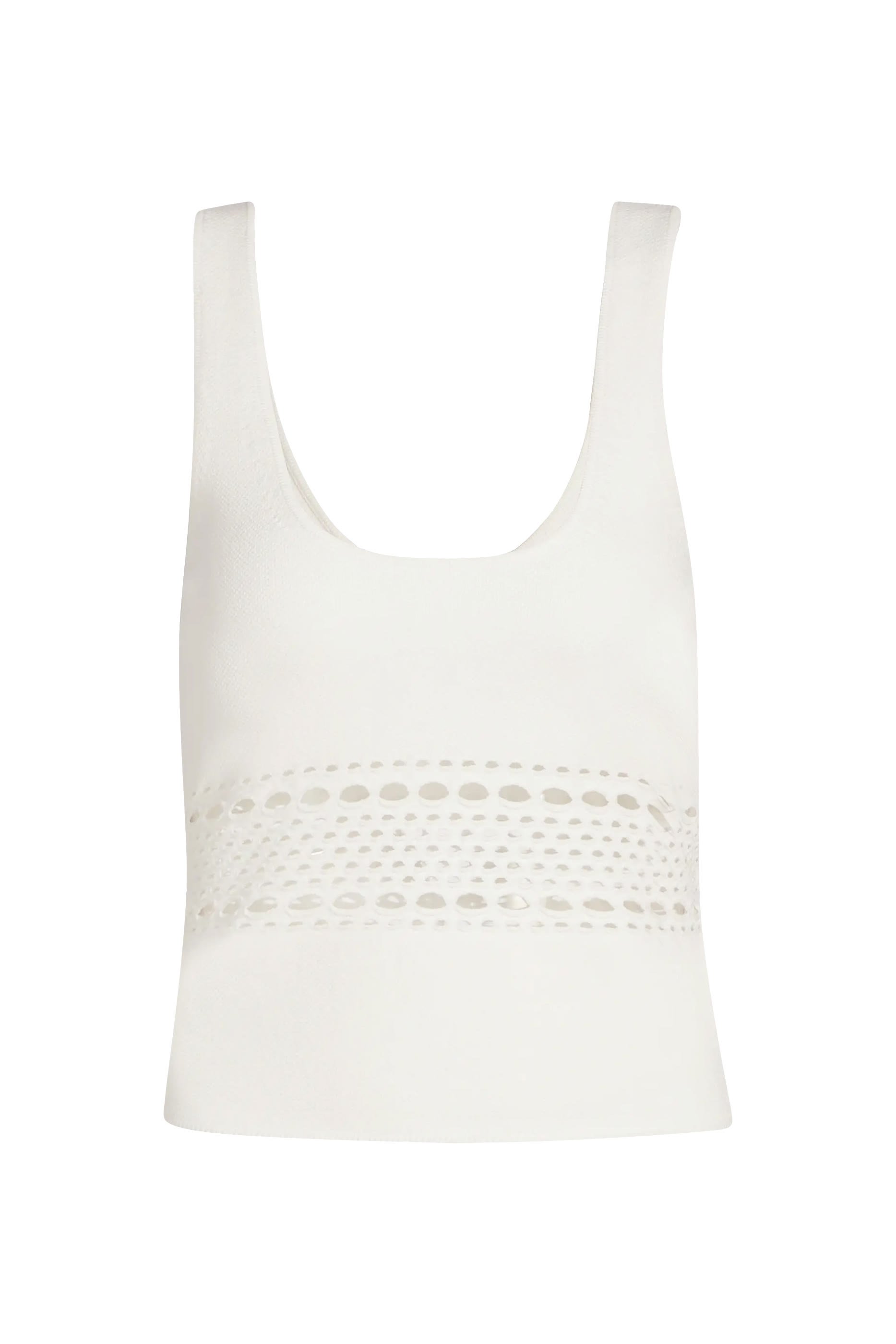  Fitzgerald Open-Stitch Knit Tank 