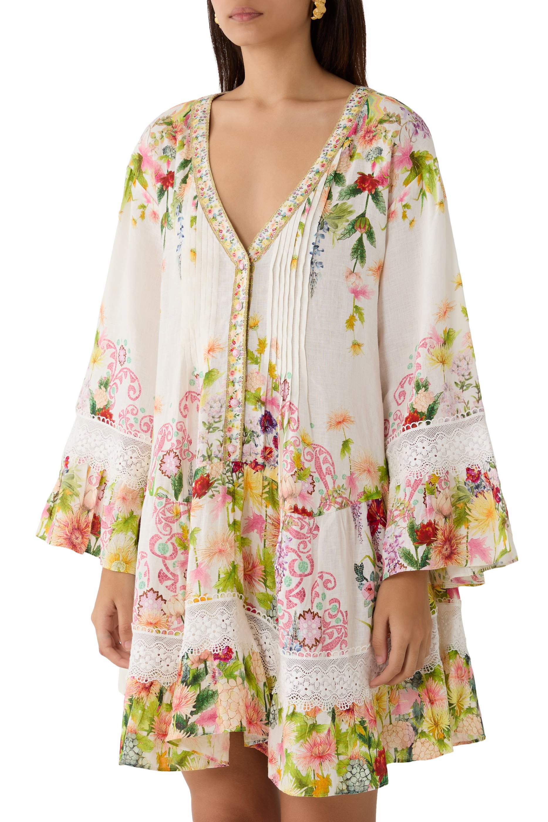 Call Of Catalonia V-Neck Tiered Dress