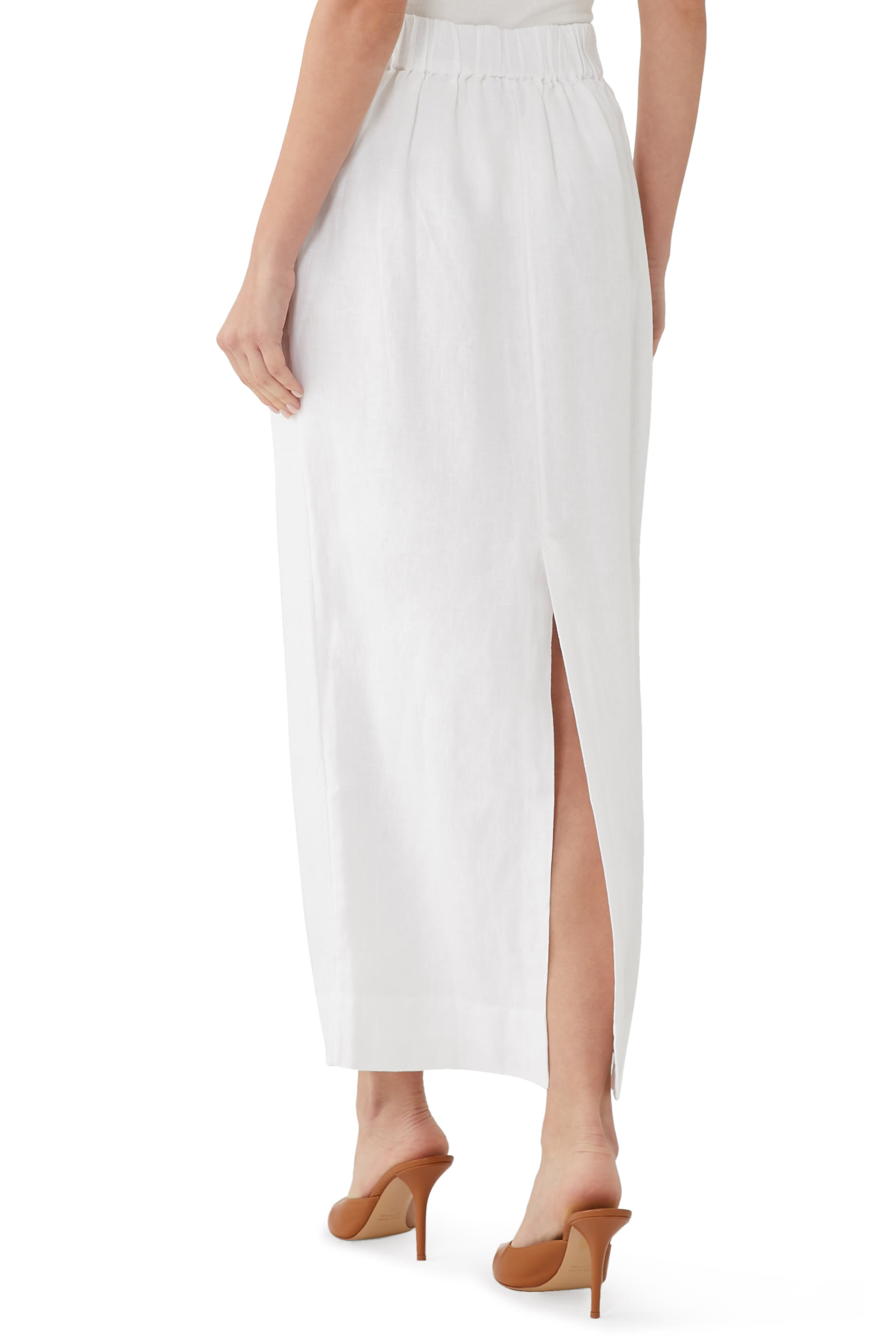 Emma Linen Pencil Skirt