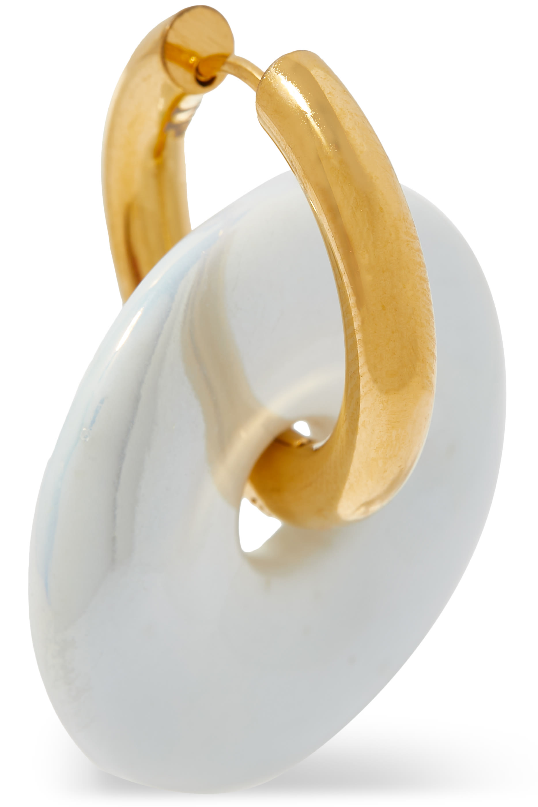 Dougy Donut Hoop Earrings, Metal & Enamel, Resin