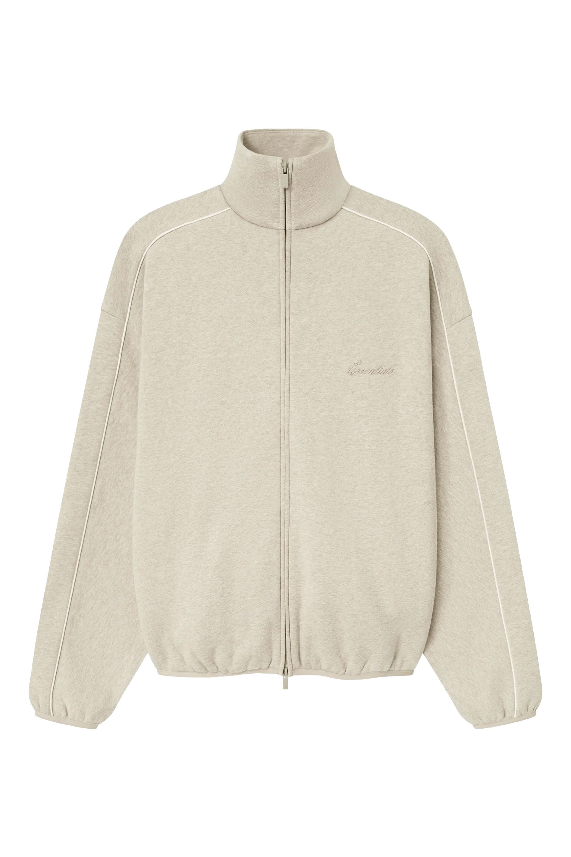 Modern Fit Fleece Track Jacket with Piping
