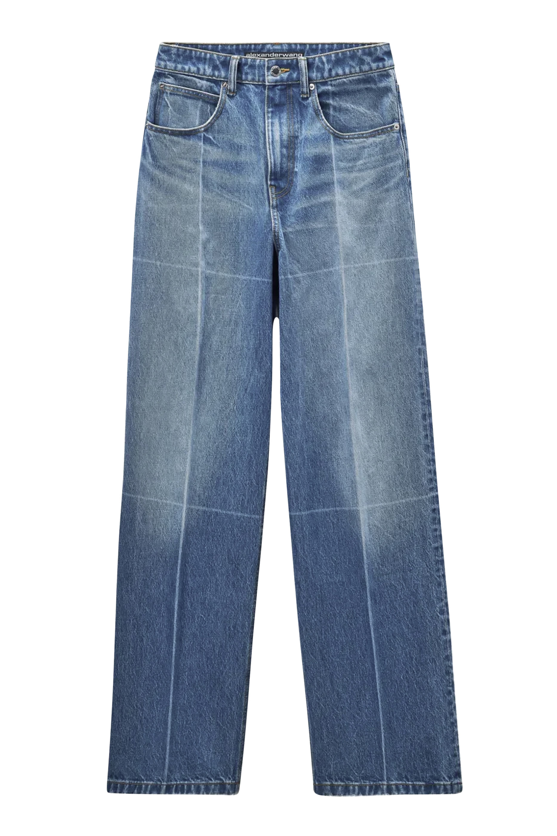 Foldline Wide Straight-Leg Jean
