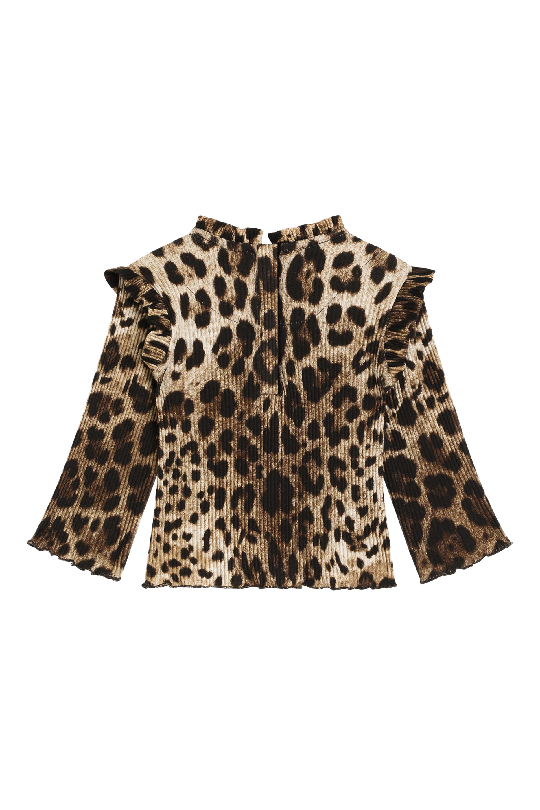 Kids Leopard-Print Ribbed T-Shirt