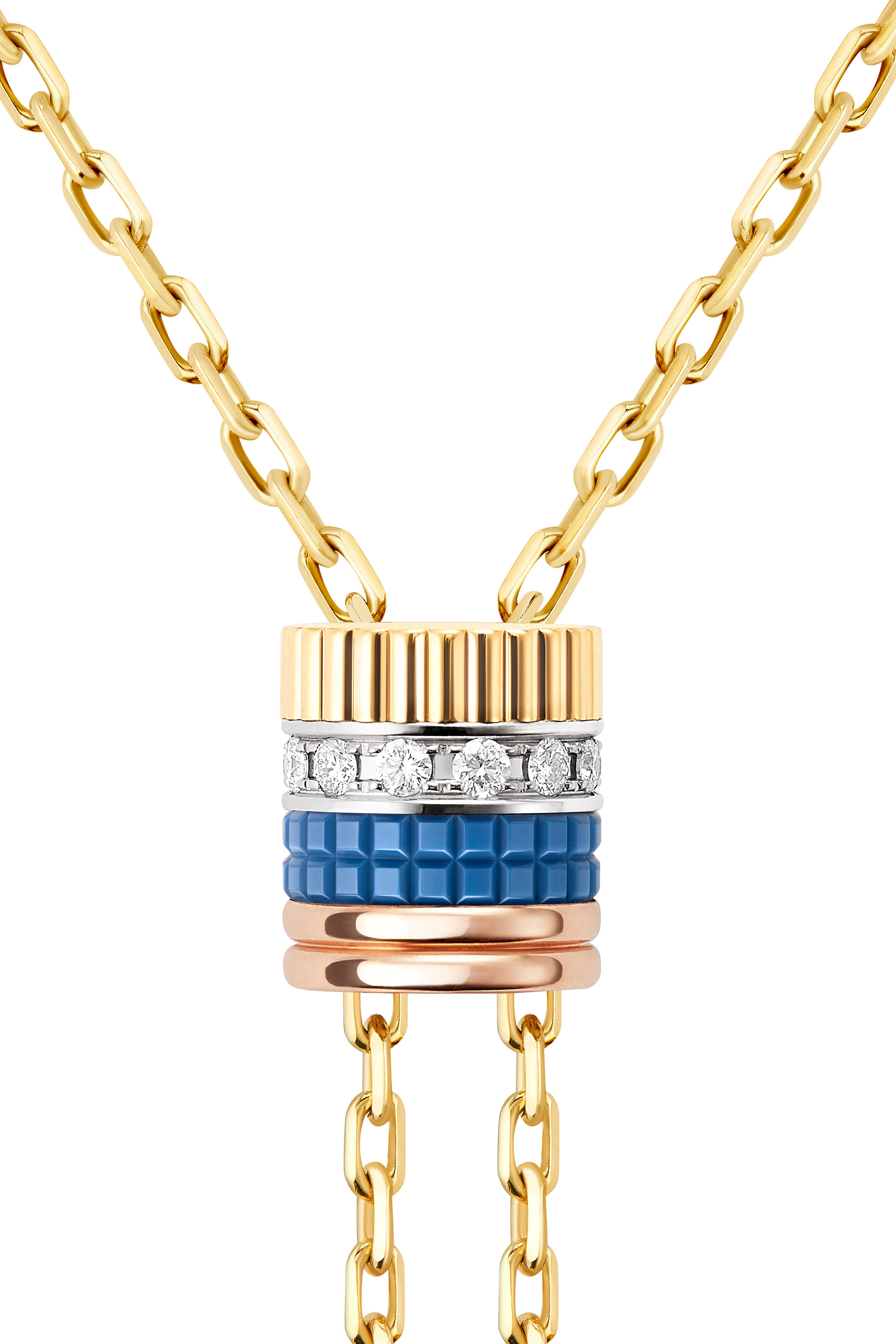Quatre Blue Edition Tie Necklace