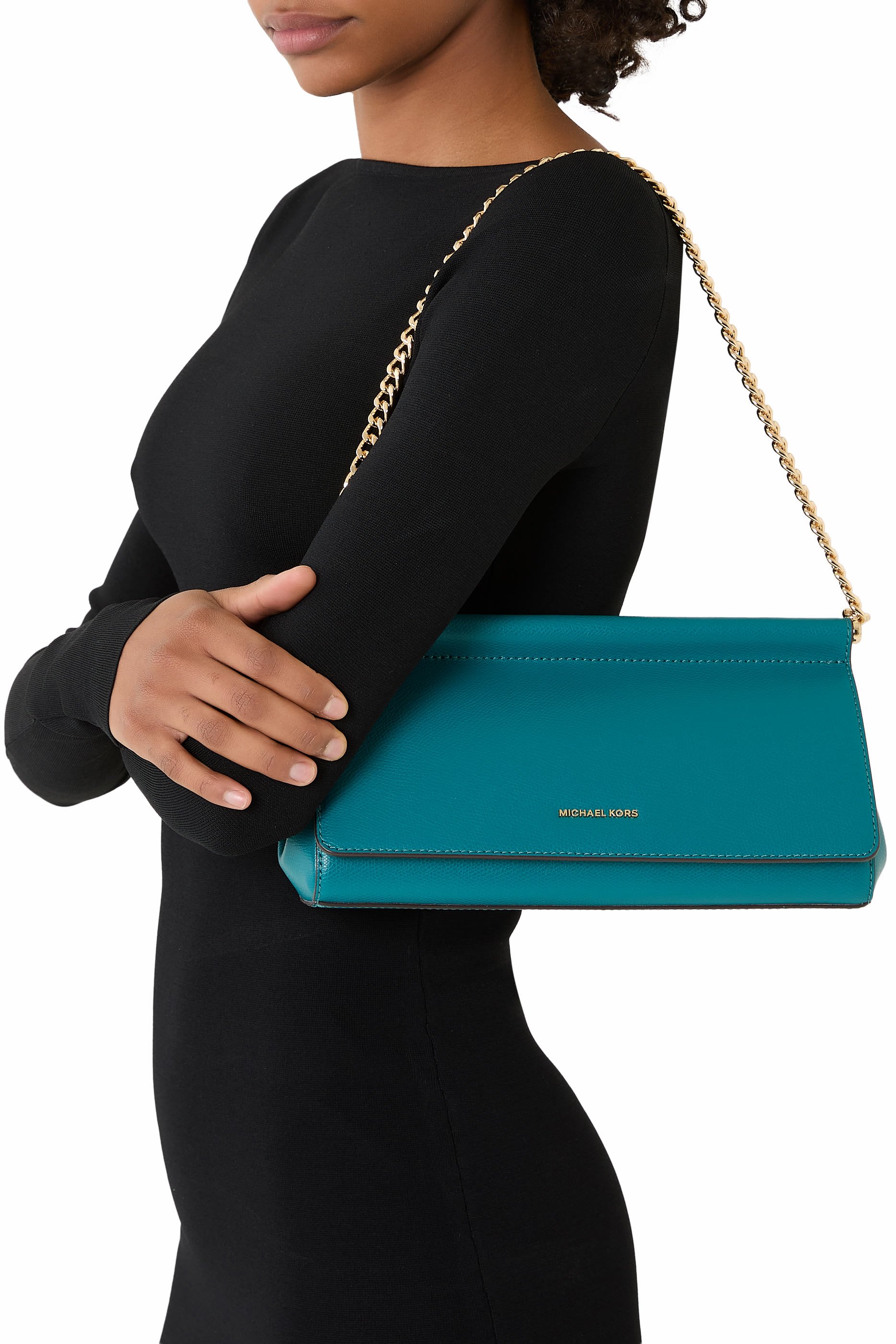 Carmine Medium Pebbled Leather Pochette