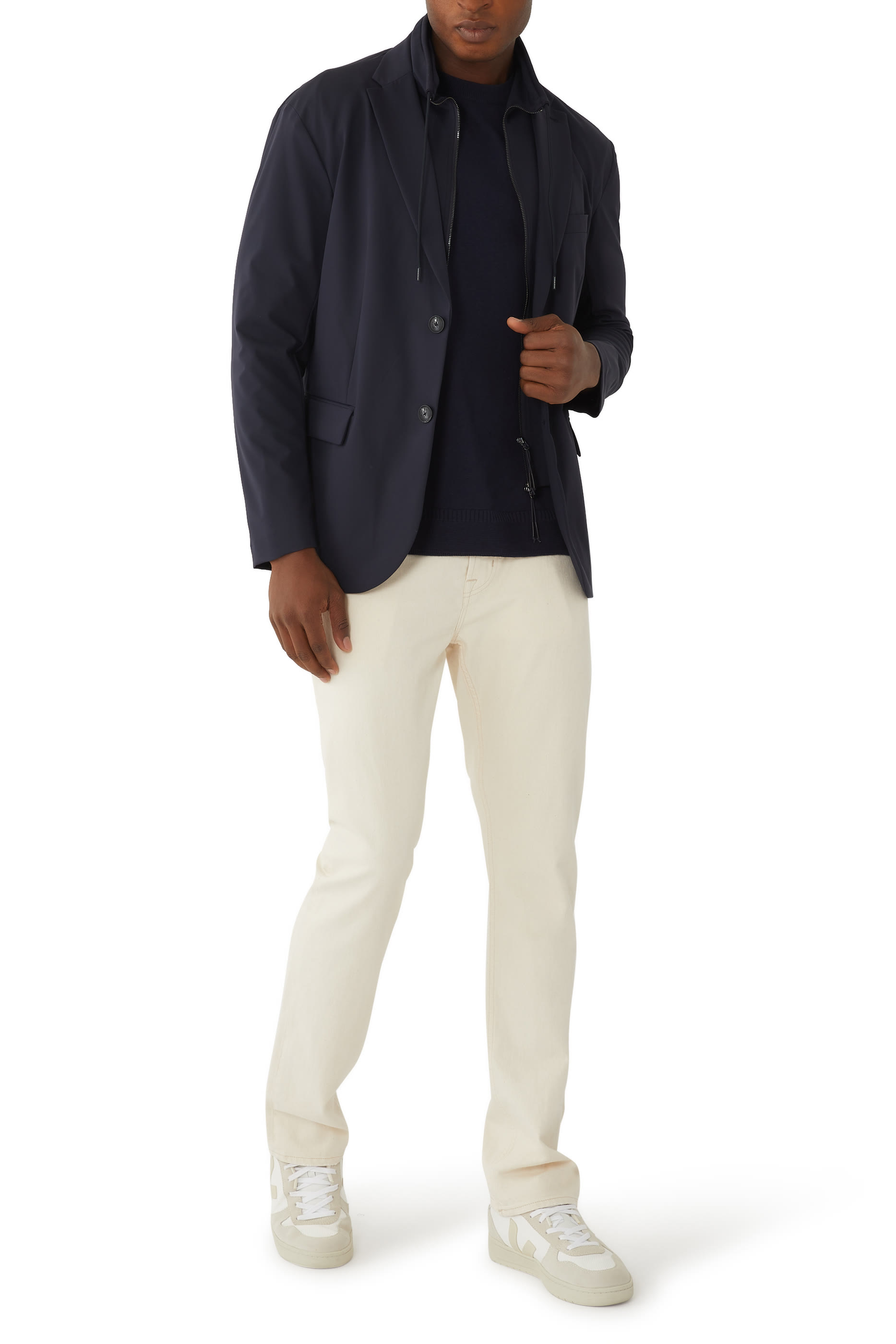 Zip-Up Blazer Jacket