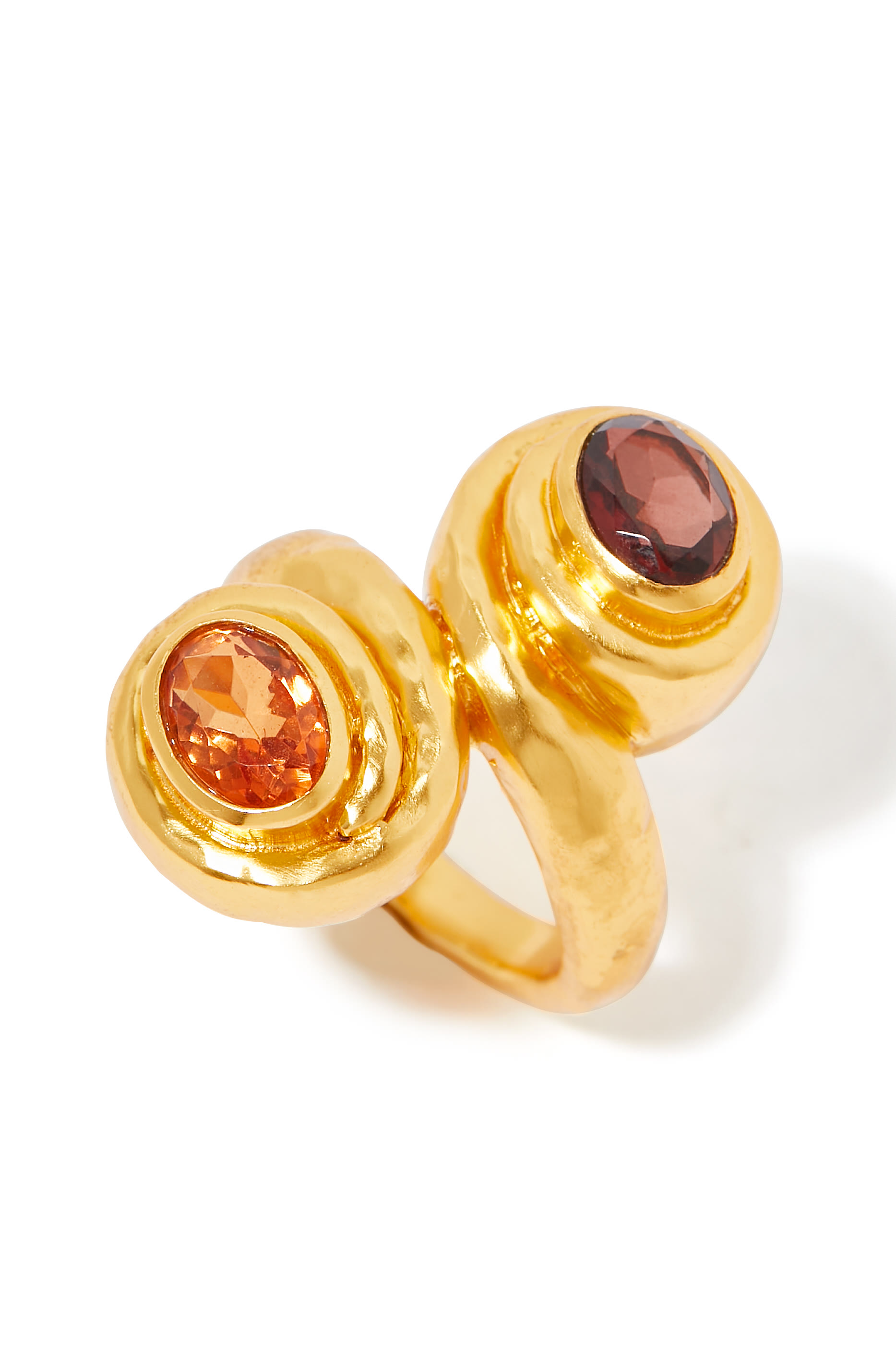 Leela Ring, 24k Yellow Gold-Plated Brass & Citrine Quartz