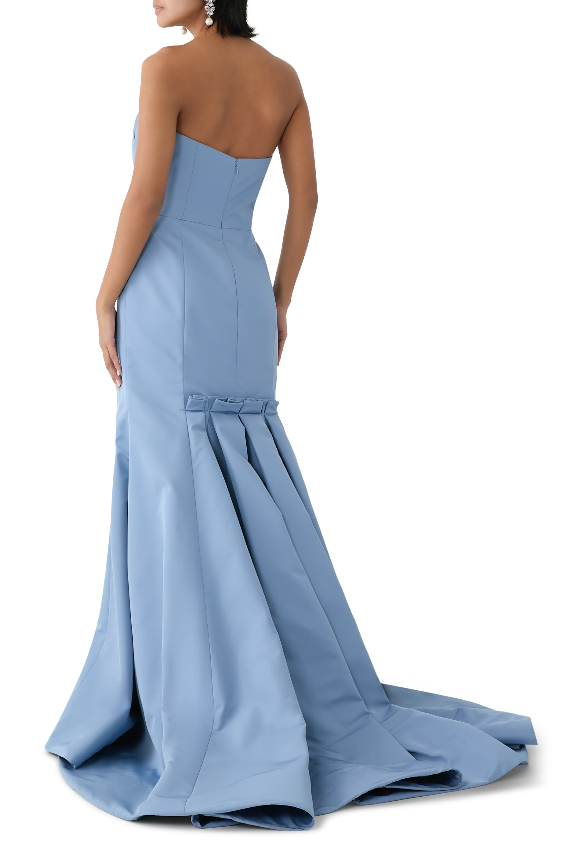 Rosette Faille Trumpet Gown