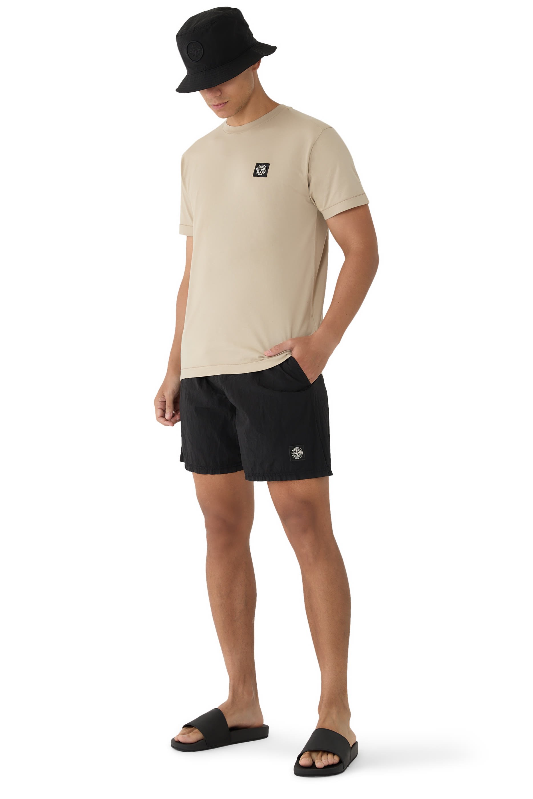 Compass Logo Patch Slim-Fit T-Shirt