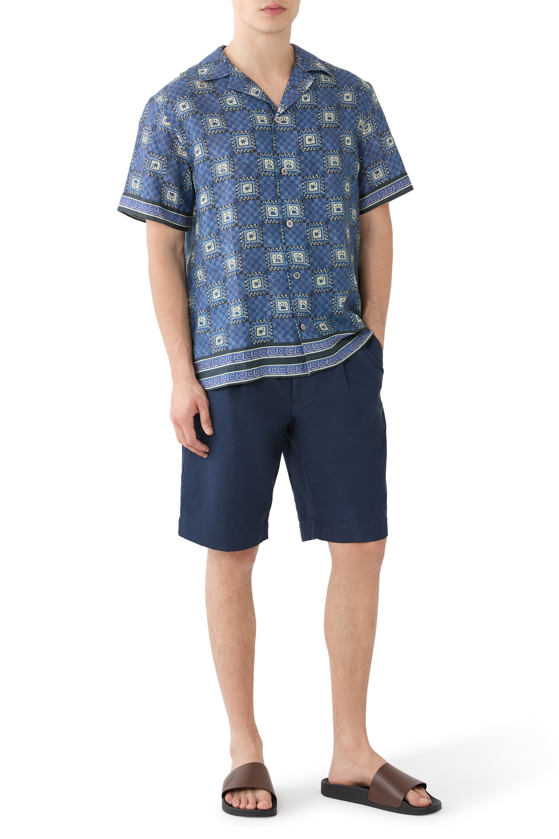 Telha Print Linen Shirt