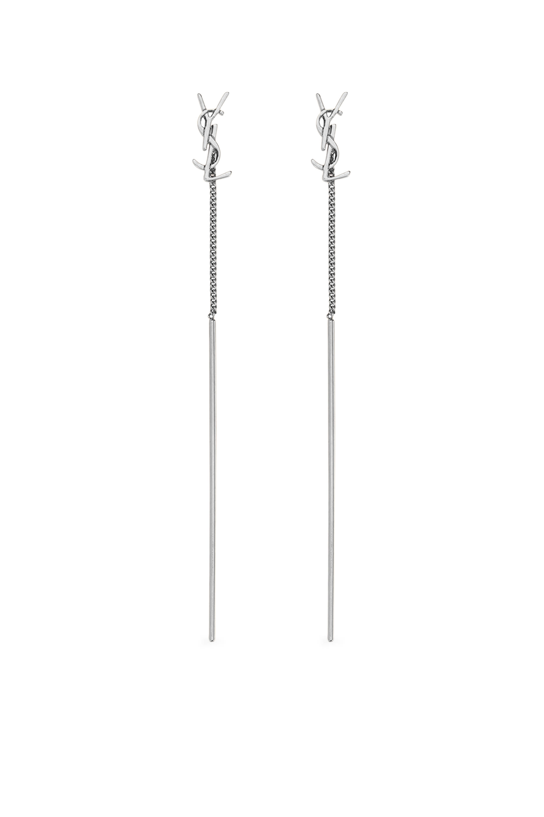 Cassandre Threader Earrings in Metal, Brass