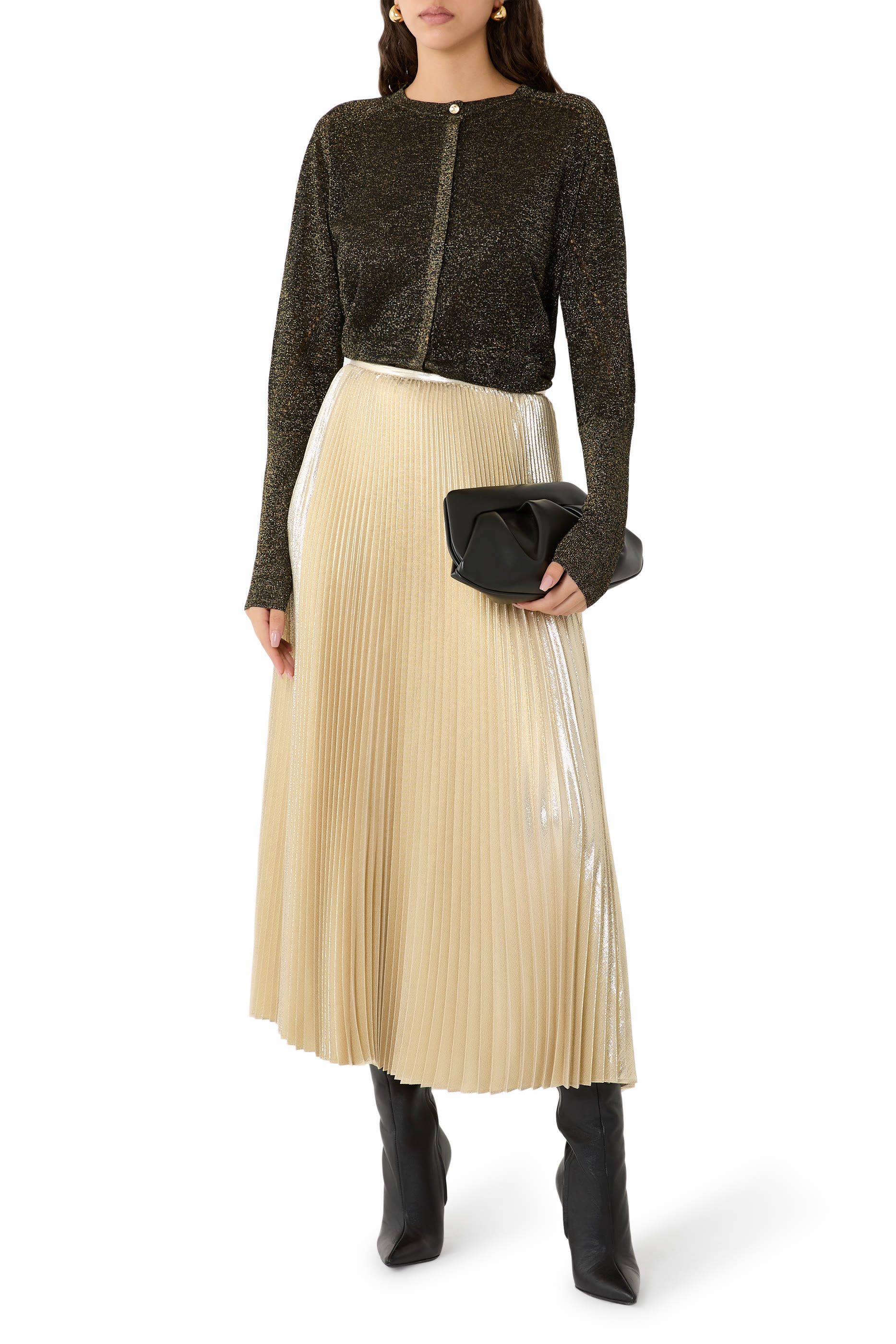 Tasse Lurex Knit Cardigan 