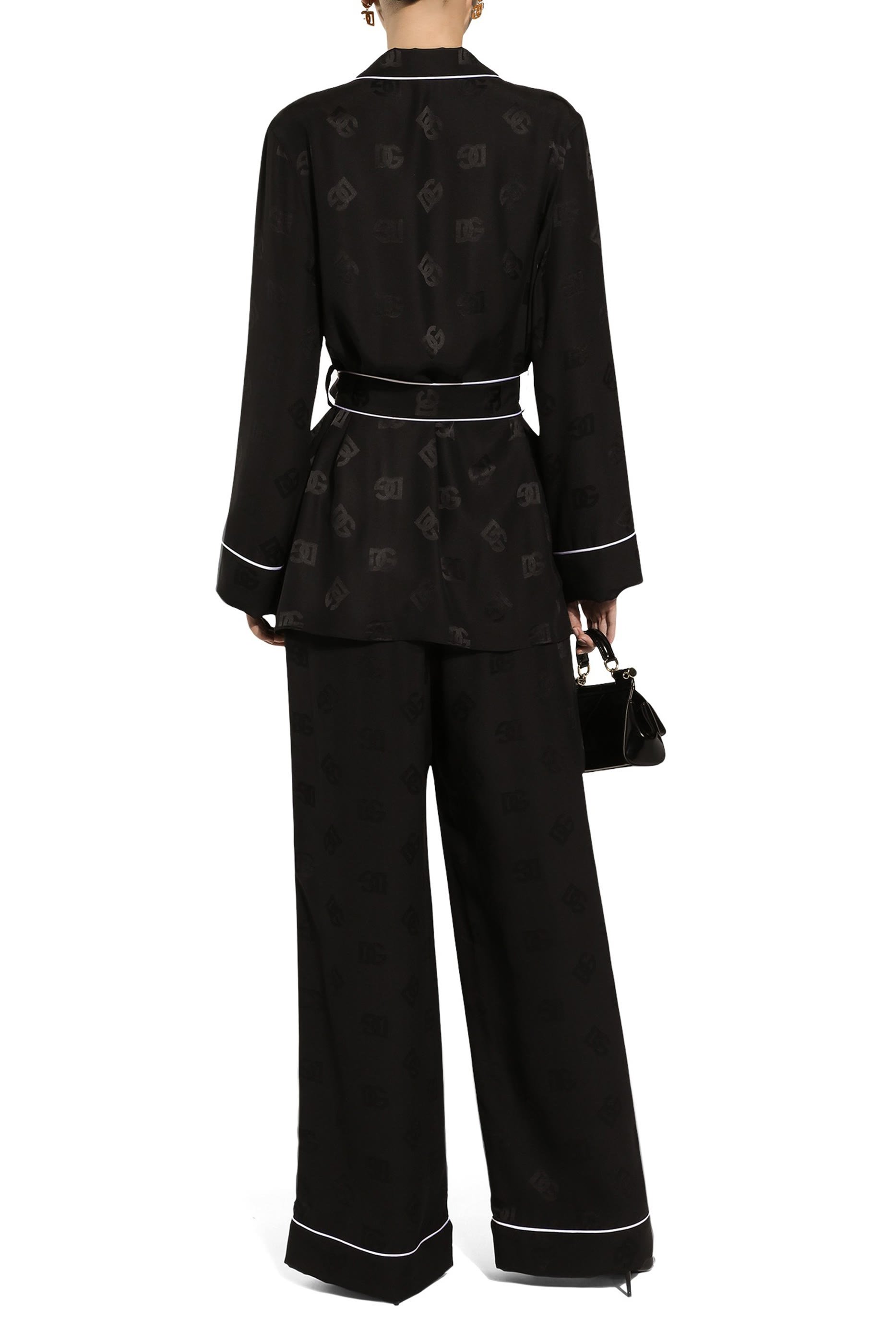 Silk Satin Jacquard Pajama Shirt