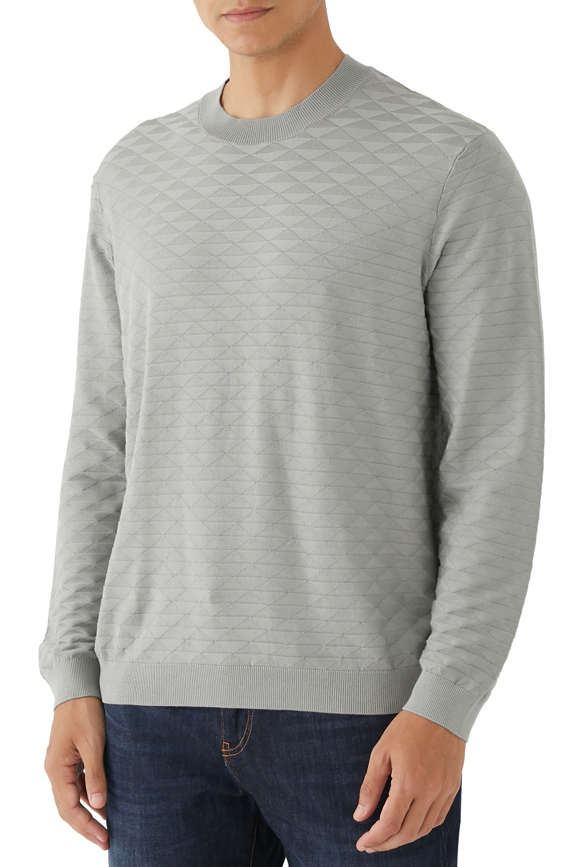 The Grid Crewneck Pullover