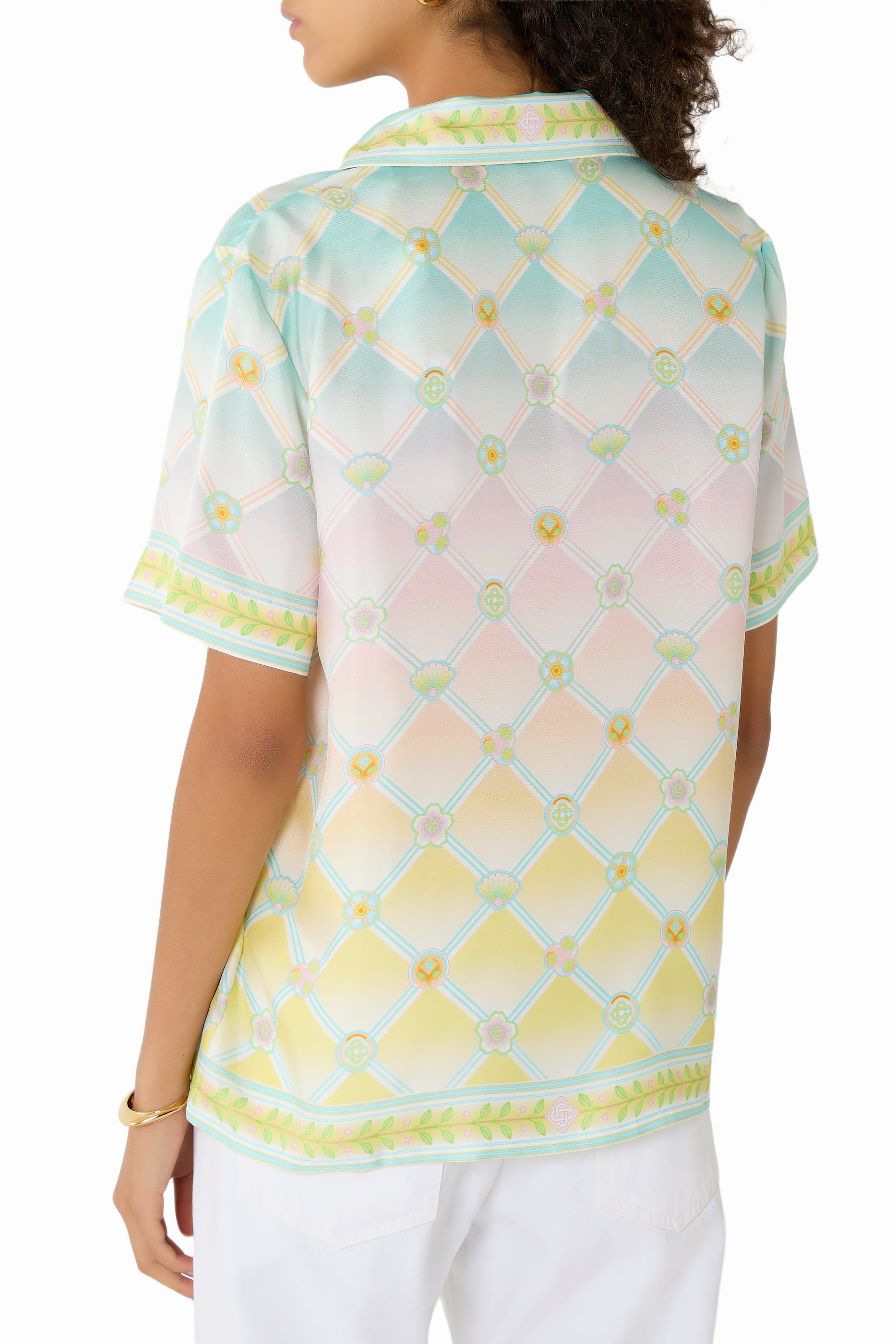 Candy Icons-Print Short Sleeves Shirt