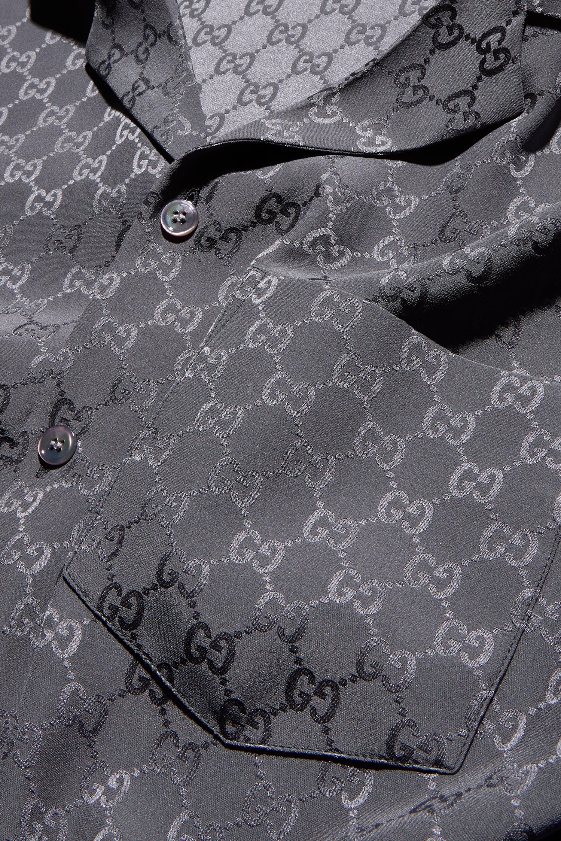 GG Silk Jacquard Bowling Shirt 