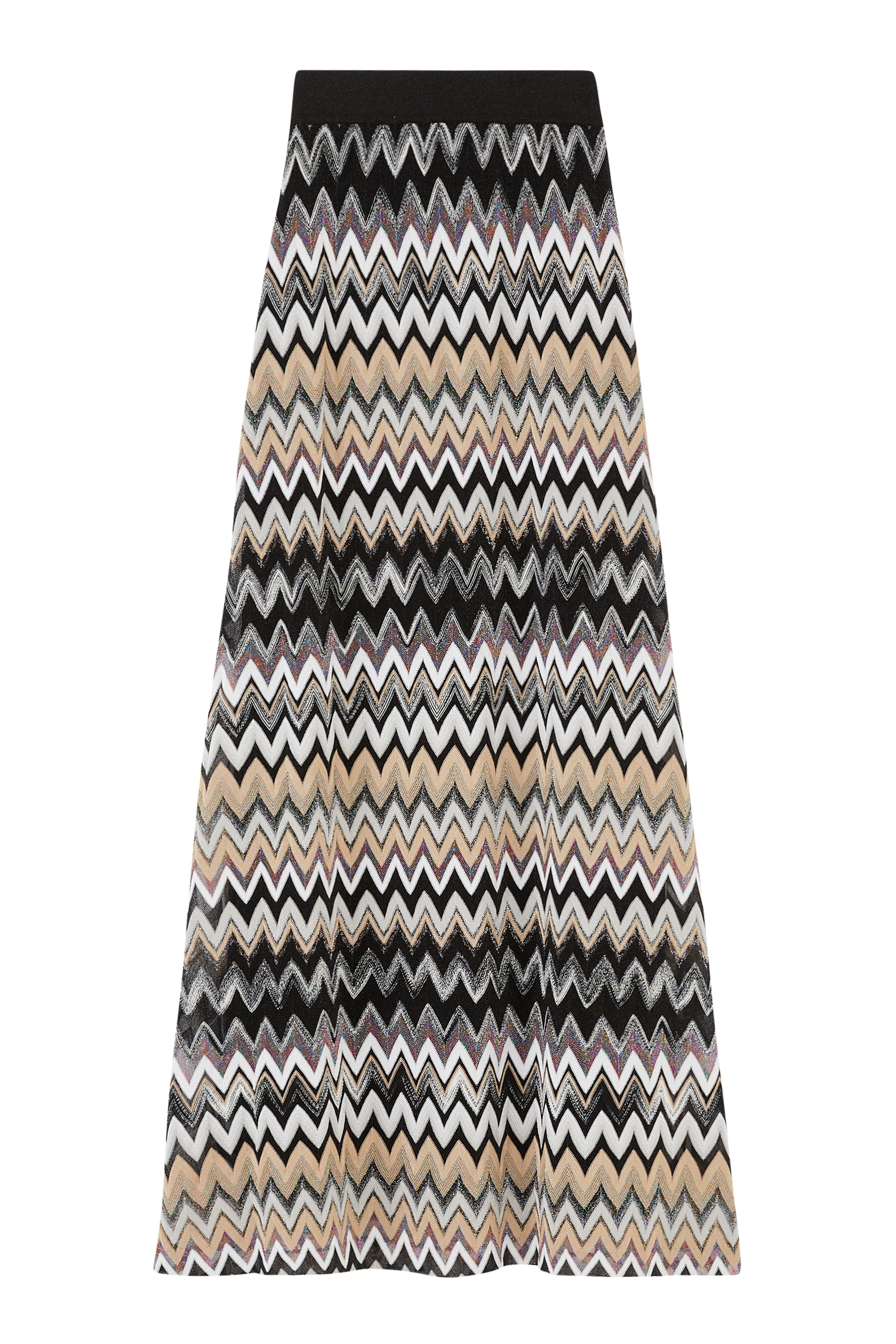Zig-Zag Lame Maxi Skirt