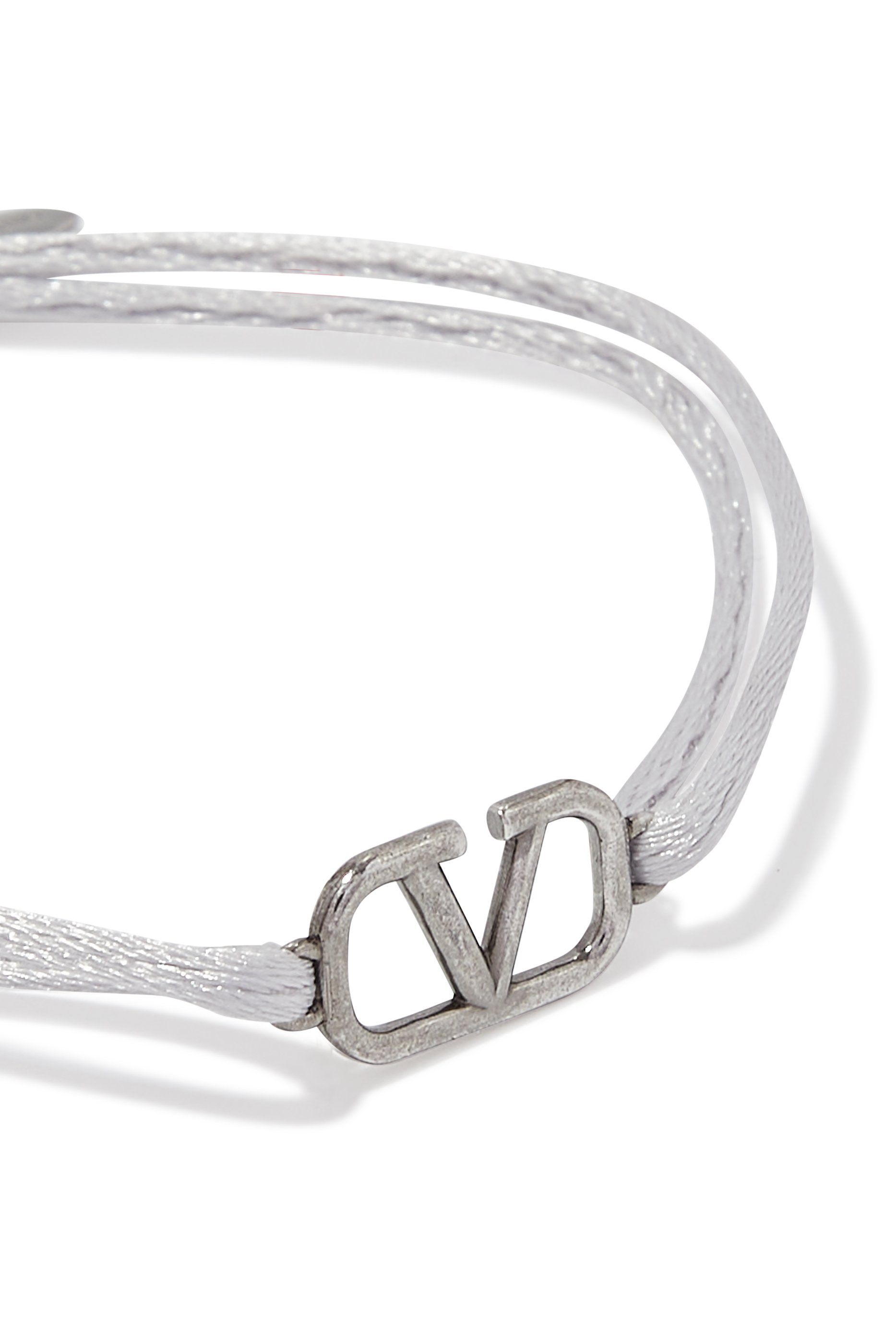 Valentino Garavani V Logo Signature Cotton Bracelet