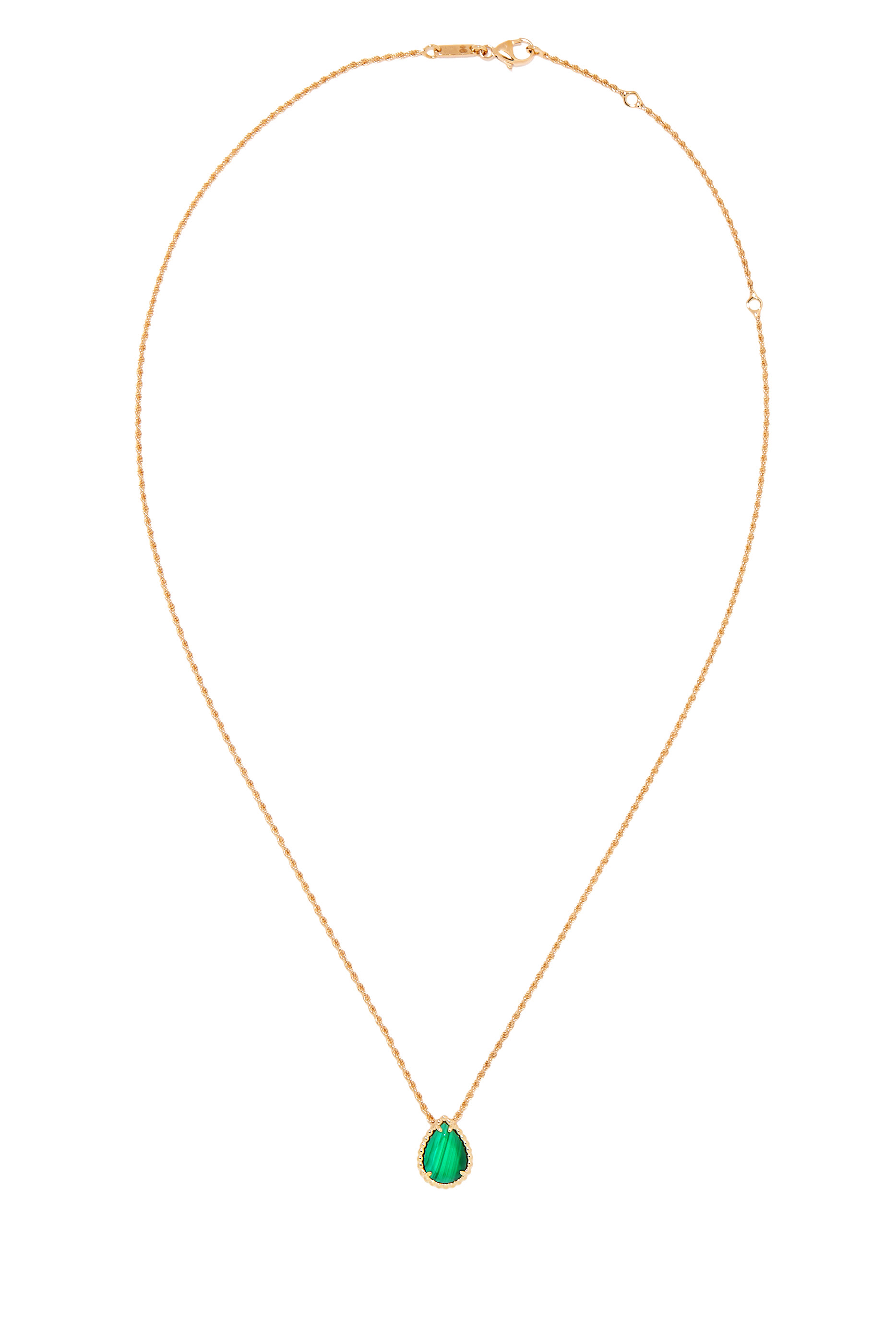 Serpent Boh&egrave;me S Motif Pendant, Set with a Malachite