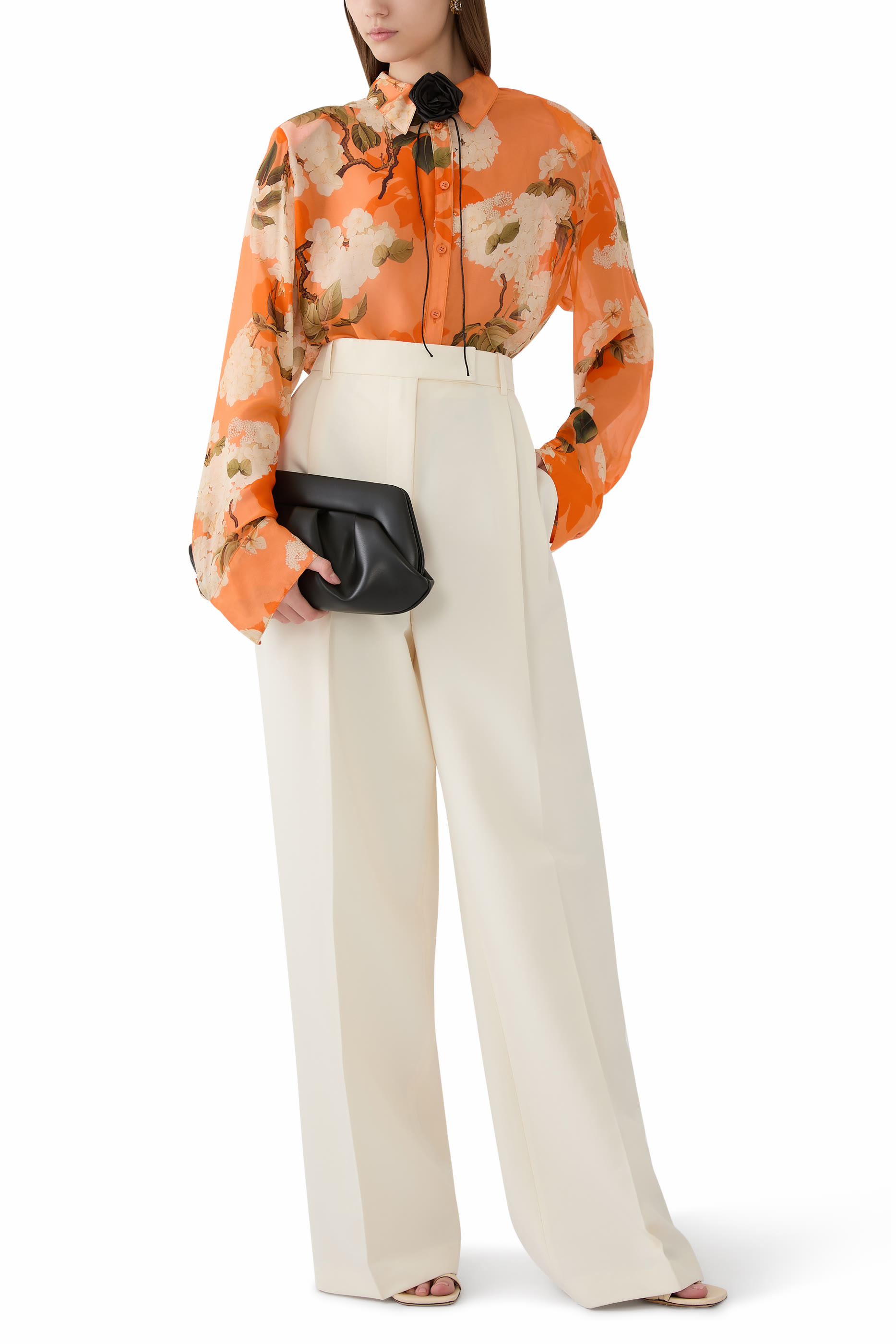 Della Blouse in Hydrangea Print