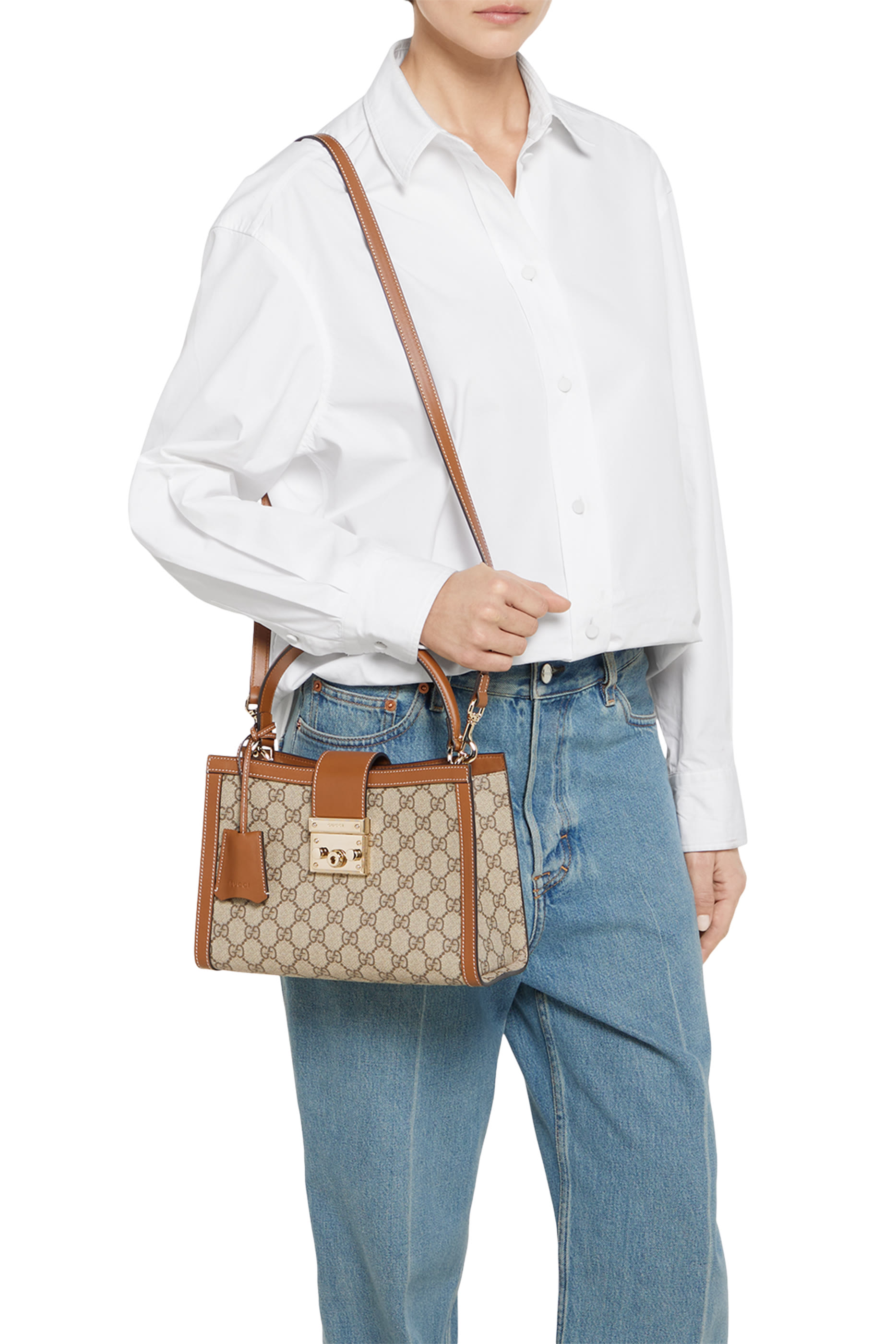  Padlock Medium Top Handle Bag