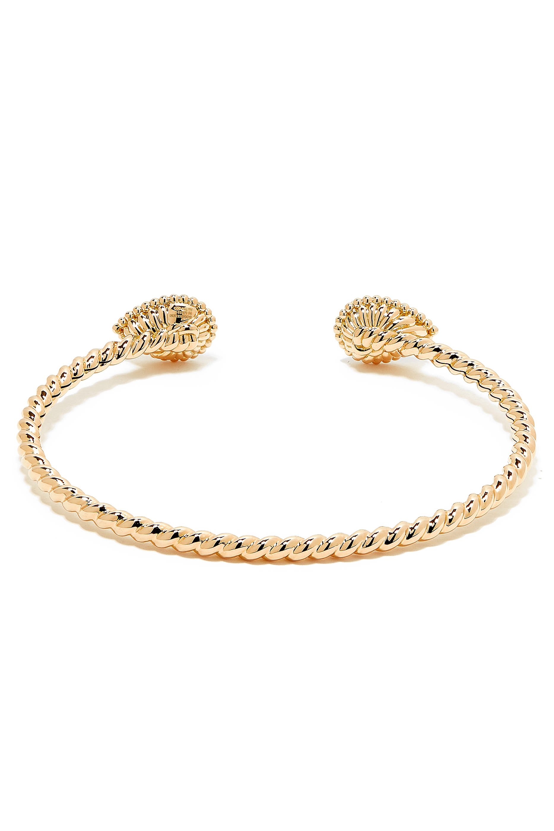Serpent Boh&egrave;me double motif bracelet, set with a turquoise, paved with diamonds, in yellow gold