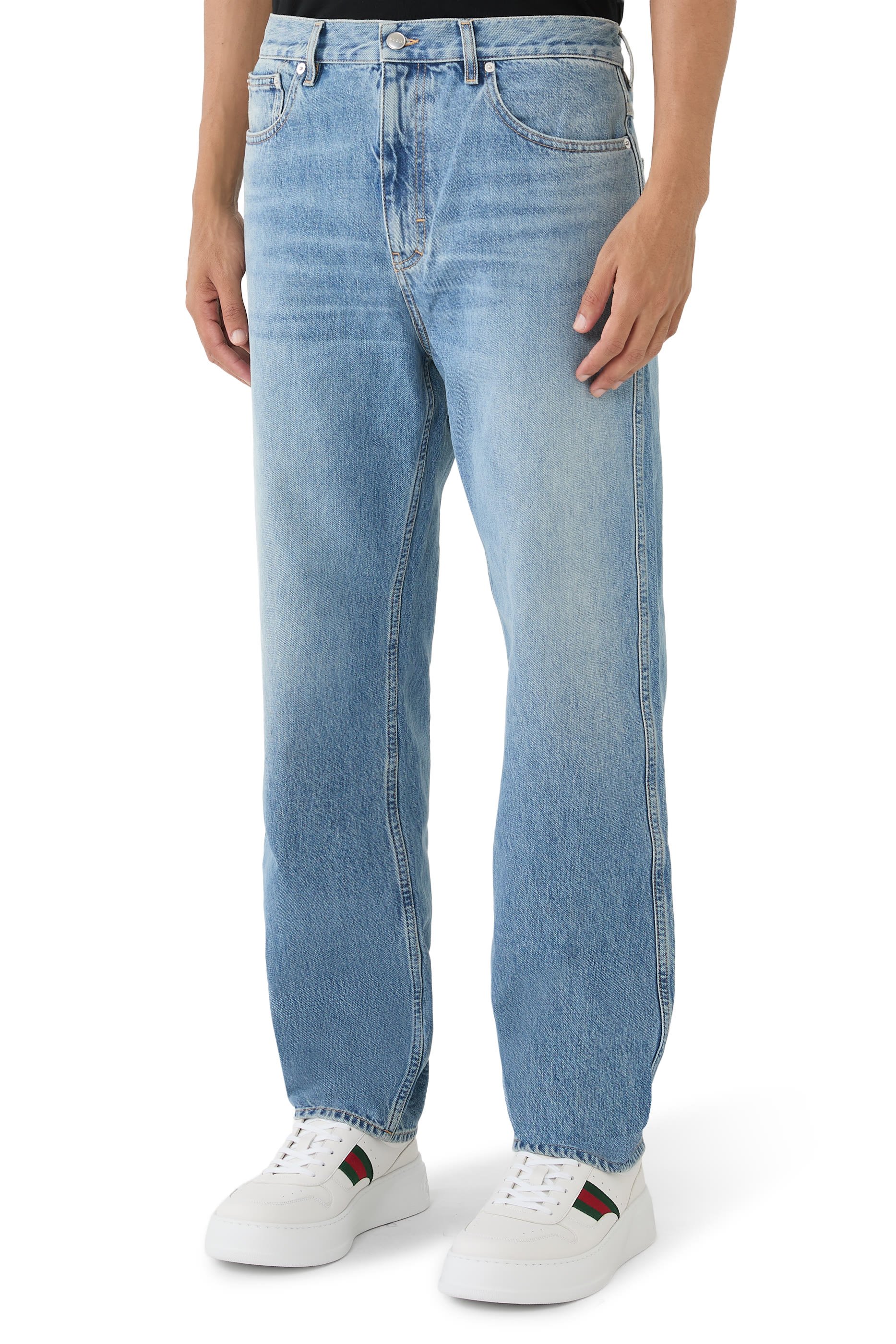  Slim Fit Cotton Denim Pants