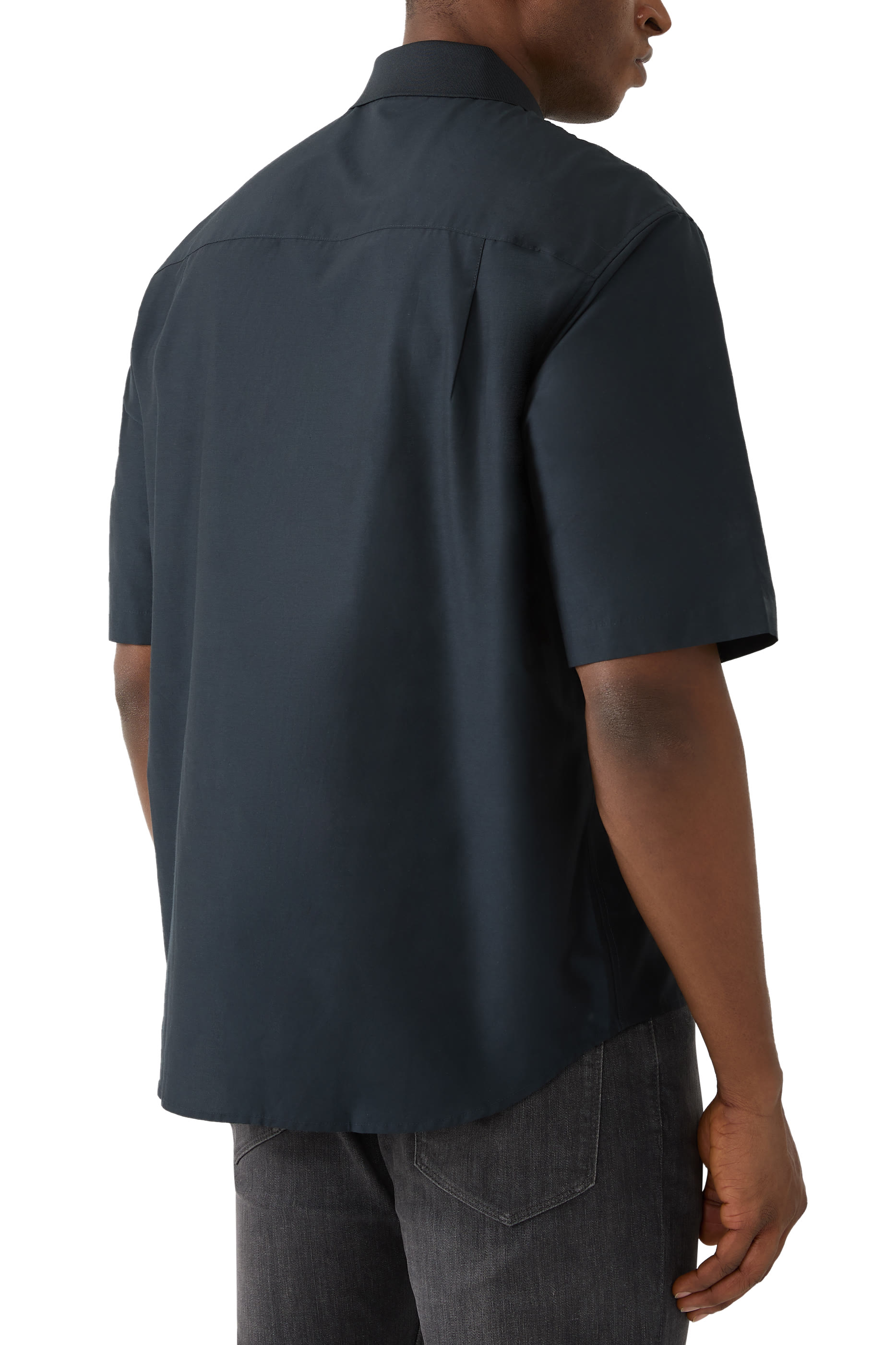 Zip Polo Silk & Cotton Shirt