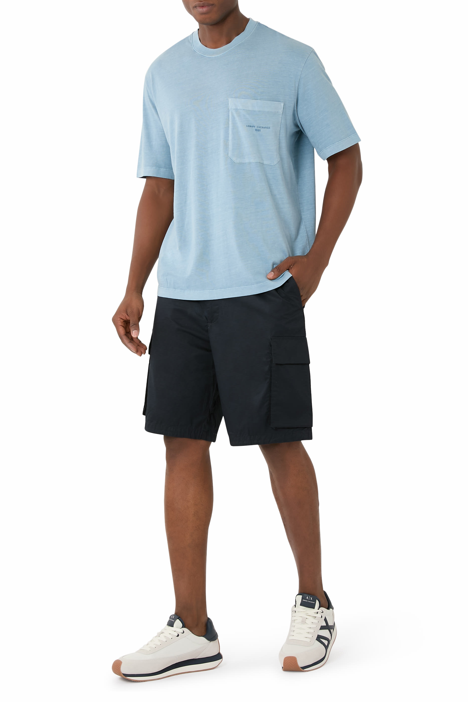 Maxi Pockets Cotton Twill Cargo Shorts